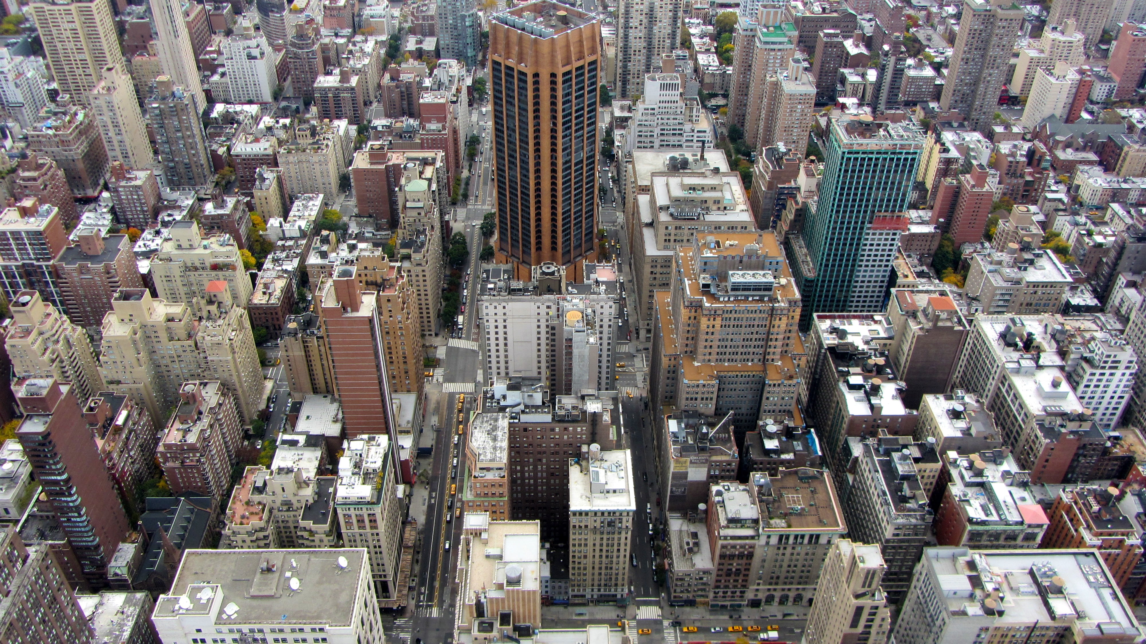 city, built structure, big city, manhattan, cityscape, modern, metropolis, building exterior, high angle view, big apple, daytime, 4K, architecture, outdoors, HD Wallpaper