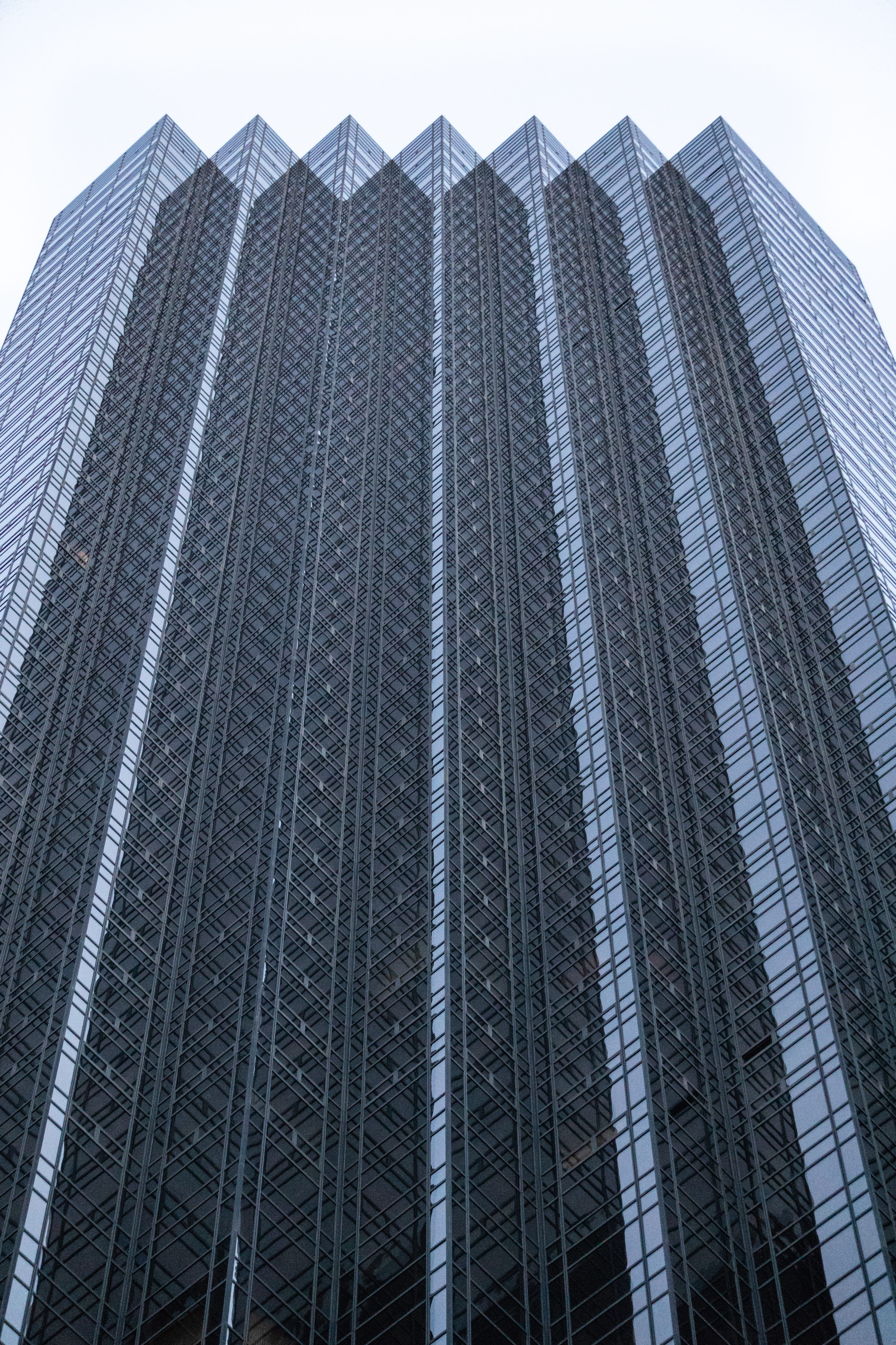 sky, united states, NYC, tower, nature, office, Trump Tower, building exterior, modern, pattern, tall - high, outdoors, New York, office building exterior, Phone HD Wallpaper