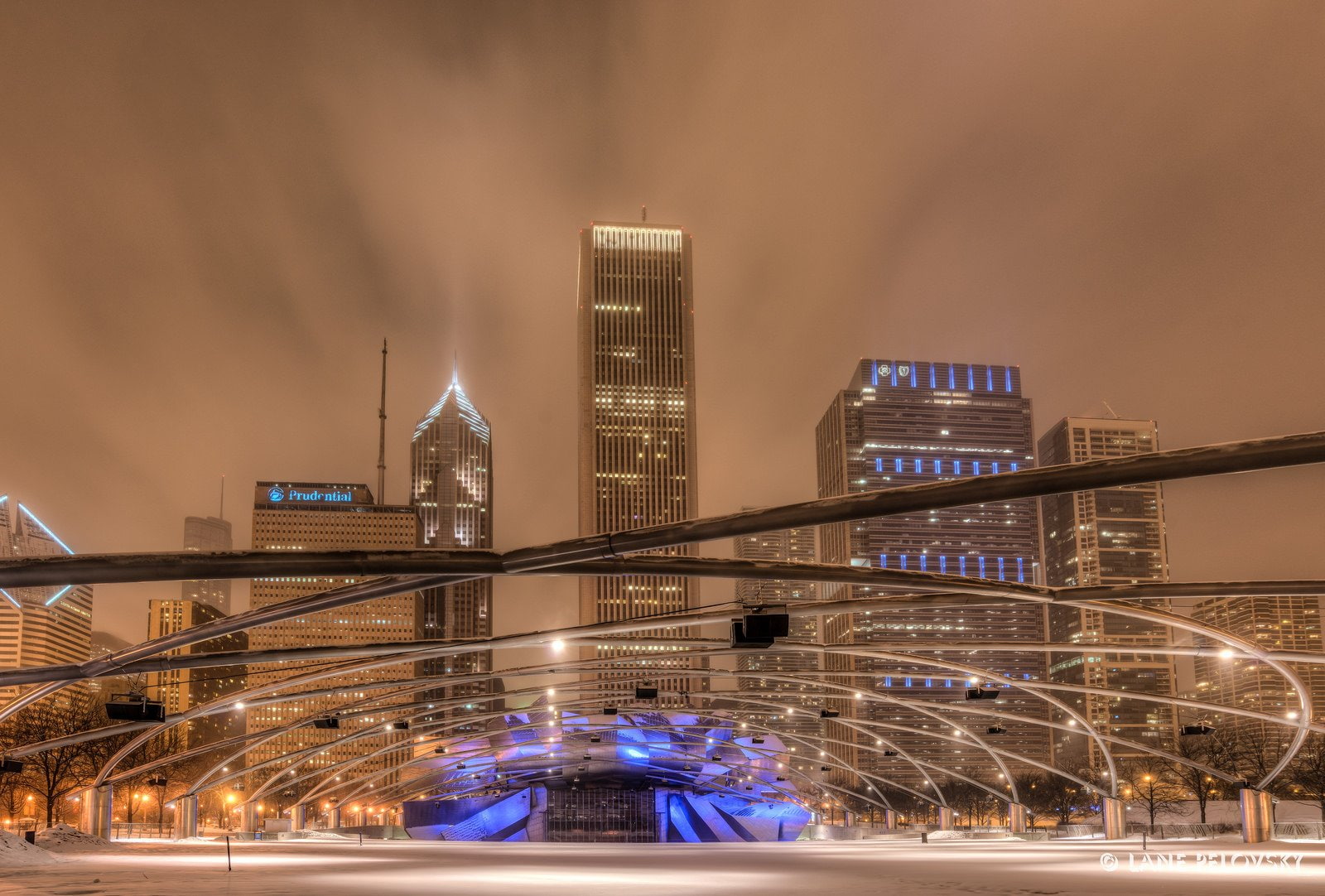 tower, francisco, architecture, chicago, skyline, mid ouest, bridges, illinois, usa, cities, trump, night, comta, city, 720P, HD Wallpaper