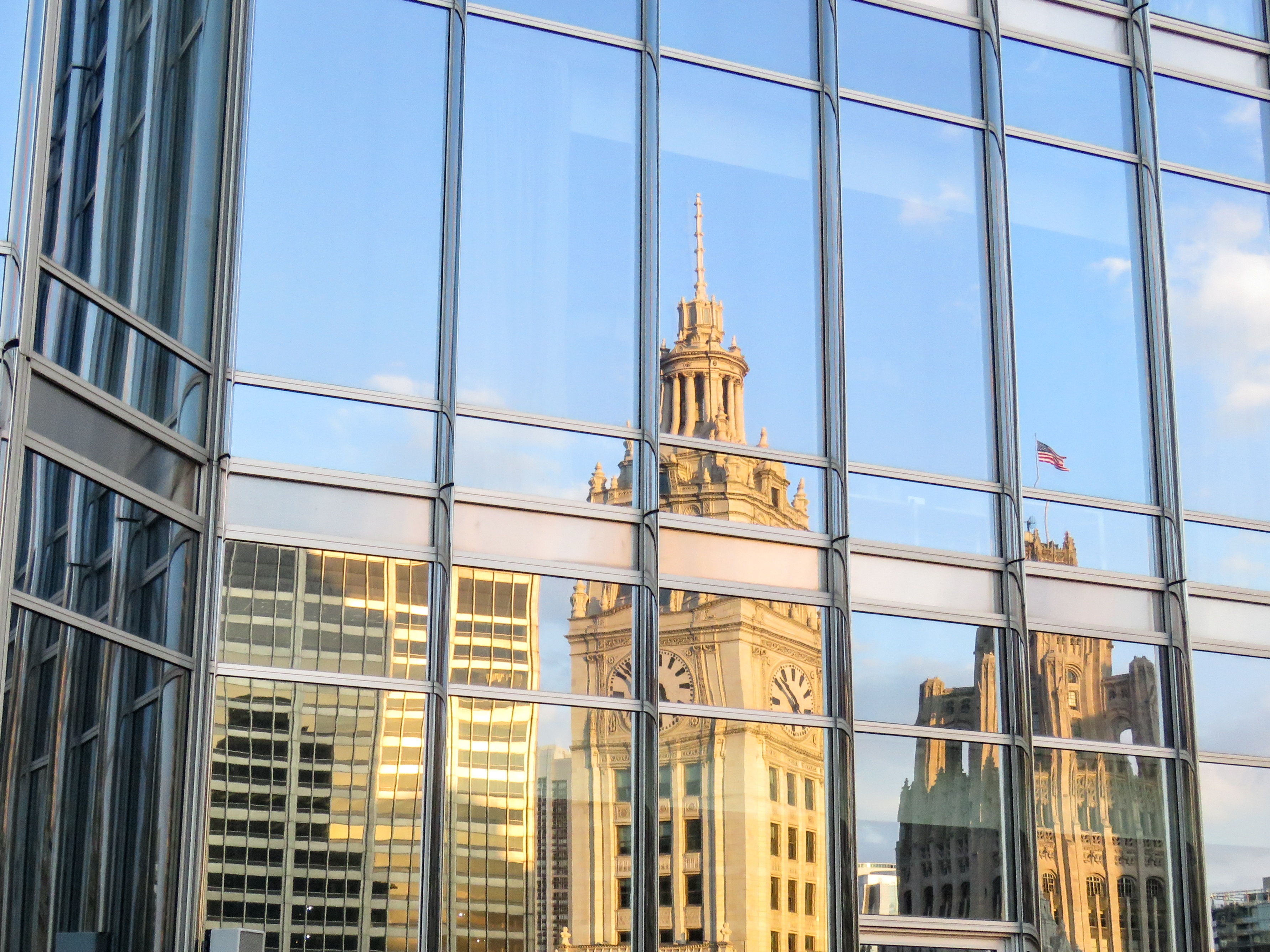 skyscrapers, illinois, tourist, office, office building exterior, reflection, building exterior, glass - material, day, sky, nature, structure, financial district, HD Wallpaper