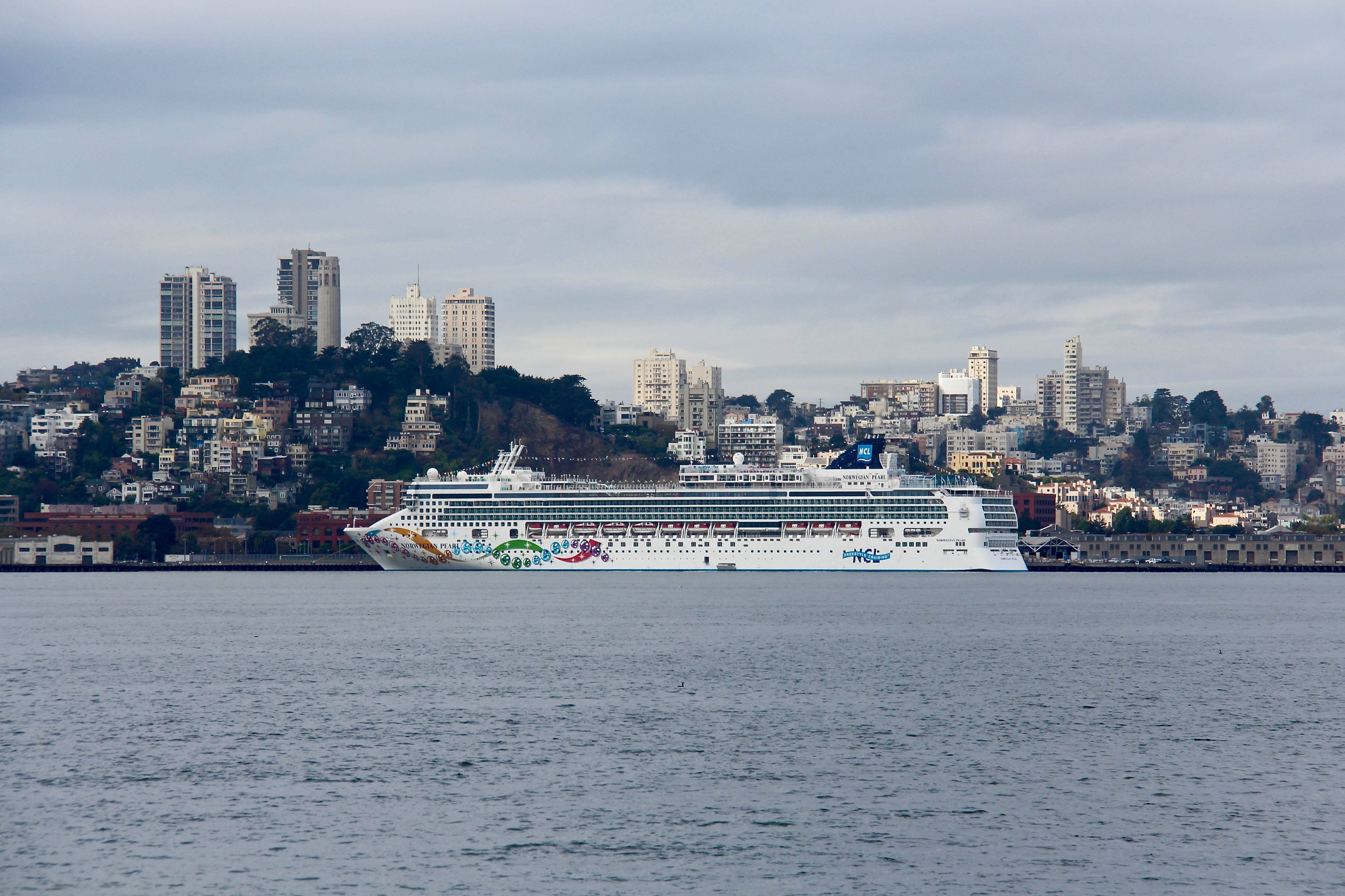 san francisco, skyscraper, mode of transportation, building, nature, architecture, ship, nautical vessel, day, office building exterior, passenger craft, HD Wallpaper