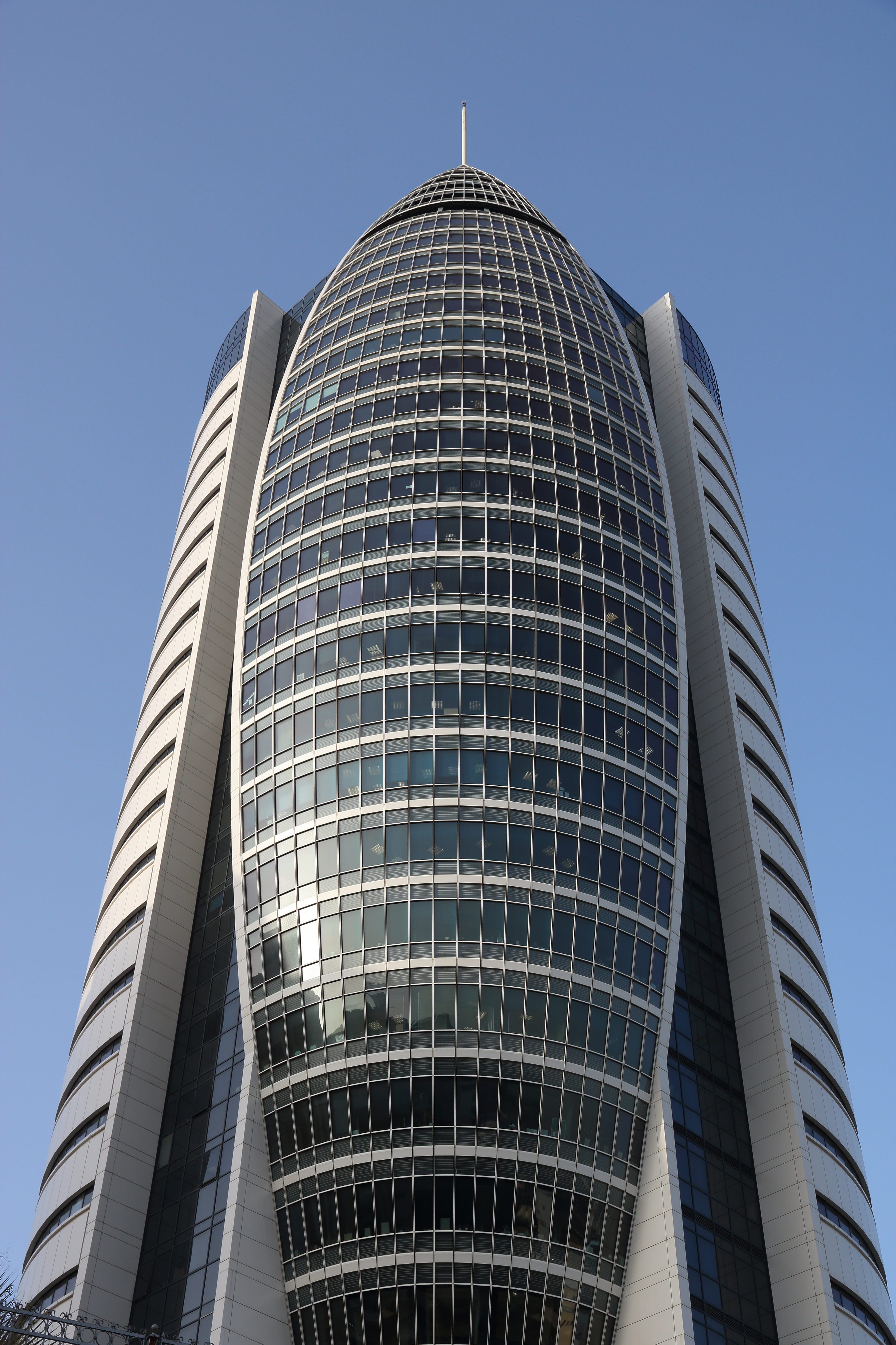 office, city, haifa, travel destinations, high, concrete, sail building, tall - high, 5K, downtown, built structure, gray, silver colored, outdoors, skyscraper, Phone HD Wallpaper
