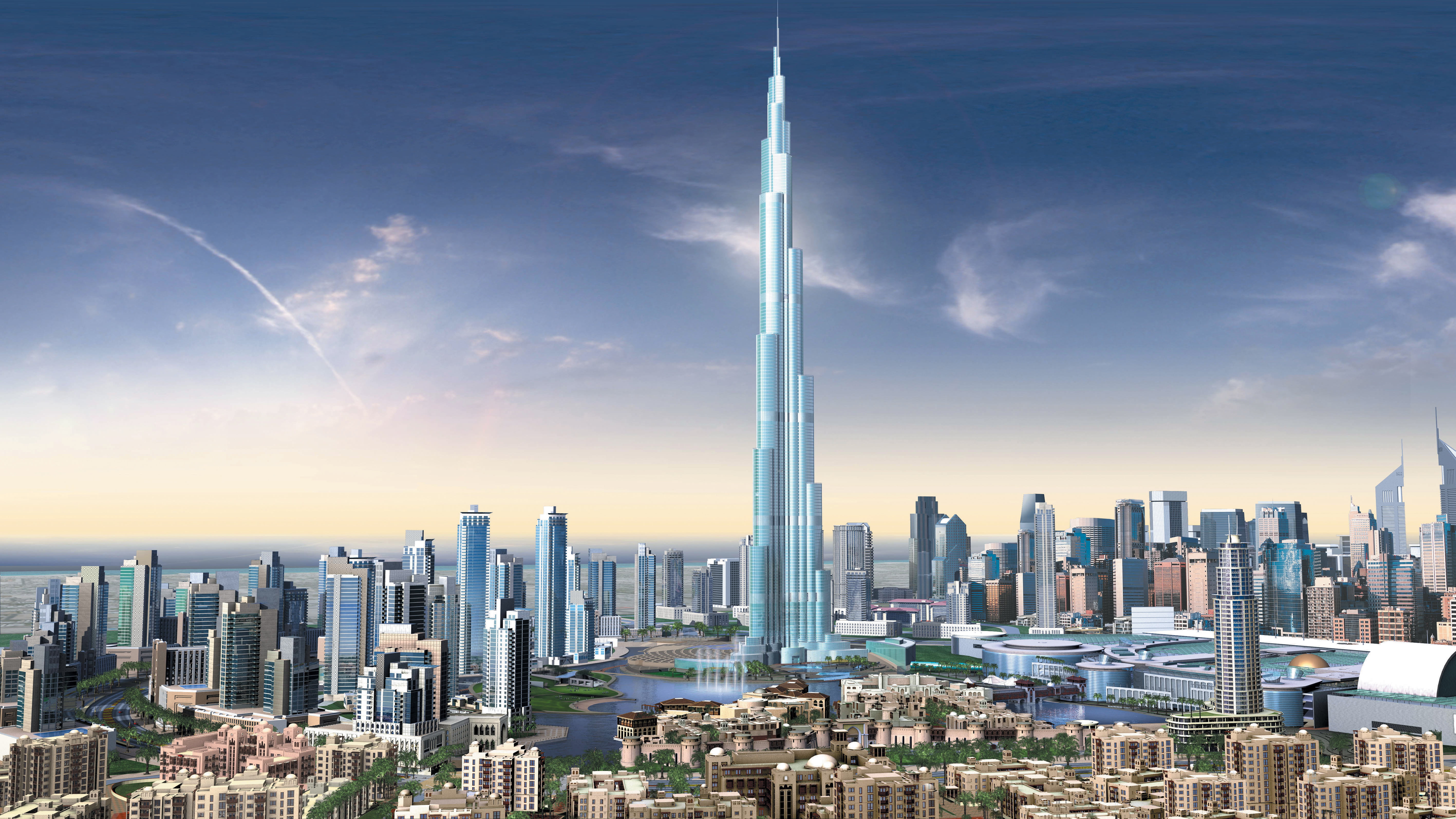 city, building, cloud - sky, structure, crowd, financial district, residential district, spire, tower, 5K, meters, landscape, world, building exterior, HD Wallpaper