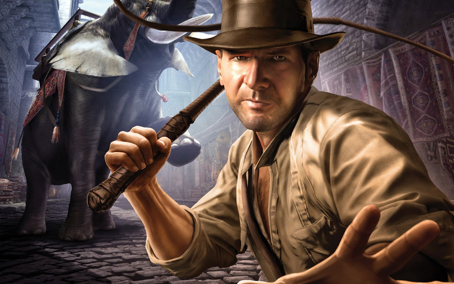 fight, jones, treasure, indiana, tomb, animated, 1080P, guns, HD Wallpaper