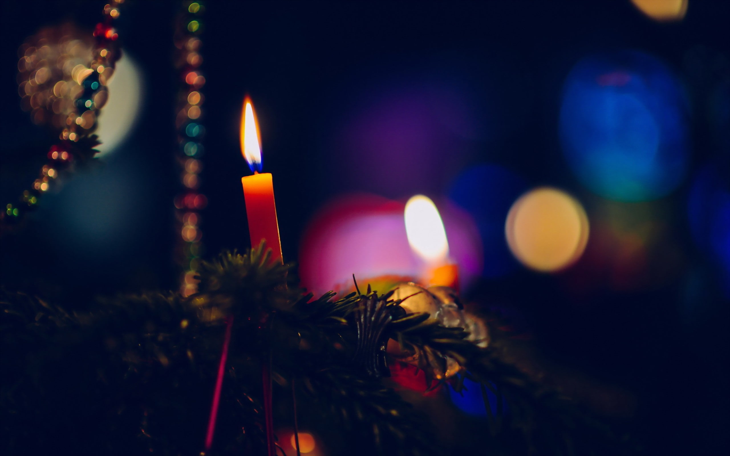 low light, New Year, 2K, snow, HD Wallpaper