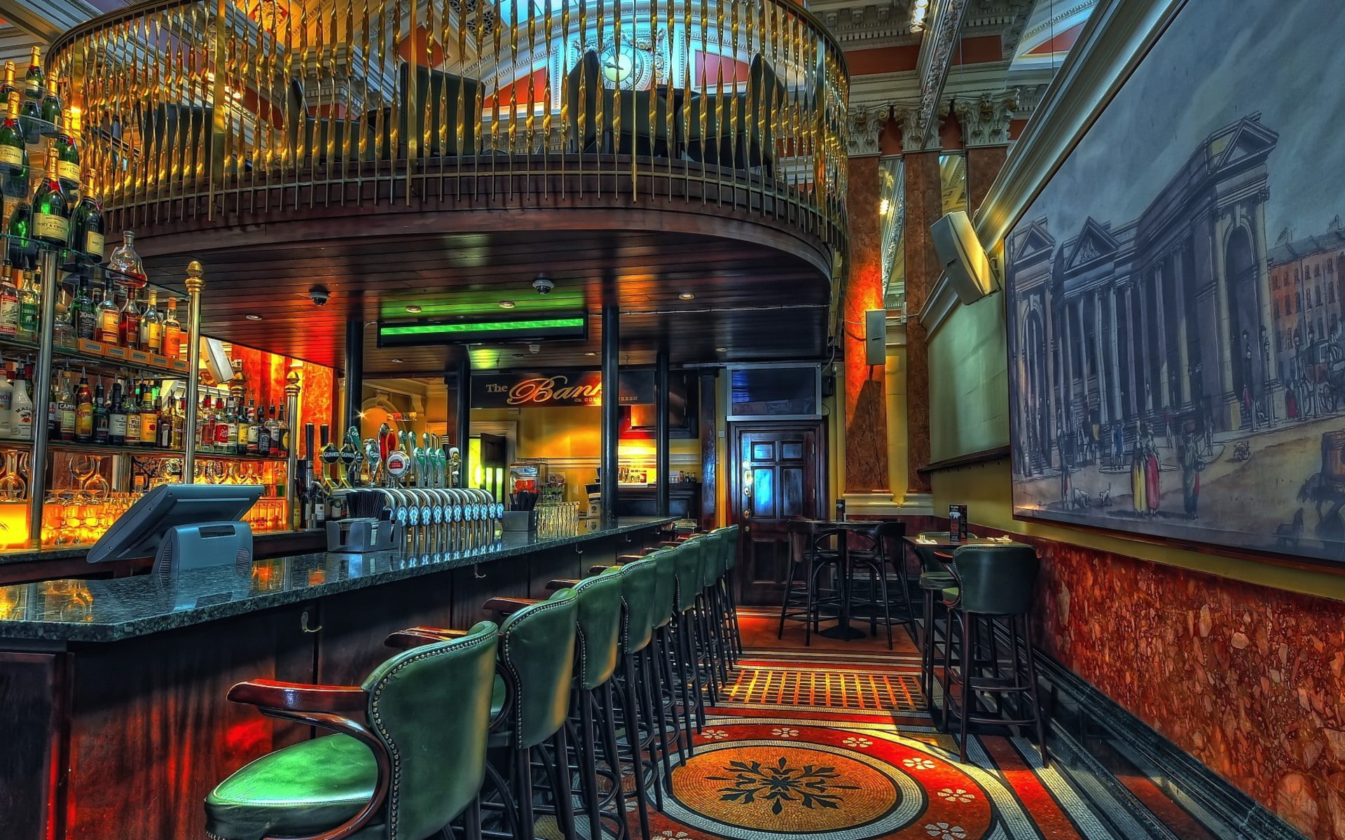 painting, bar, hdr, 1080P, hd, photography, empty, HD Wallpaper