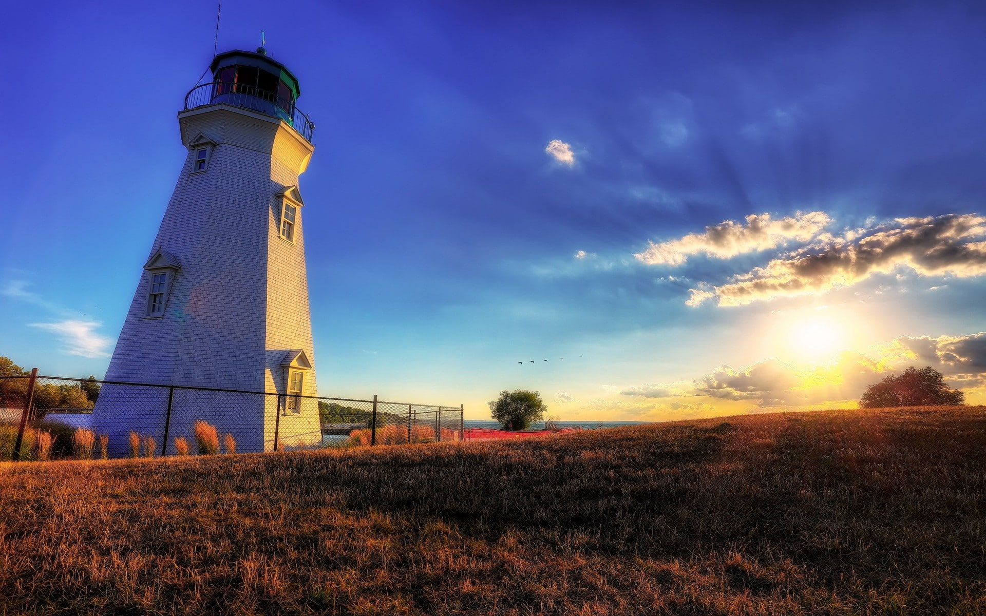 photography, landscape, lighthouse, nature, 1080P, HDR, HD Wallpaper
