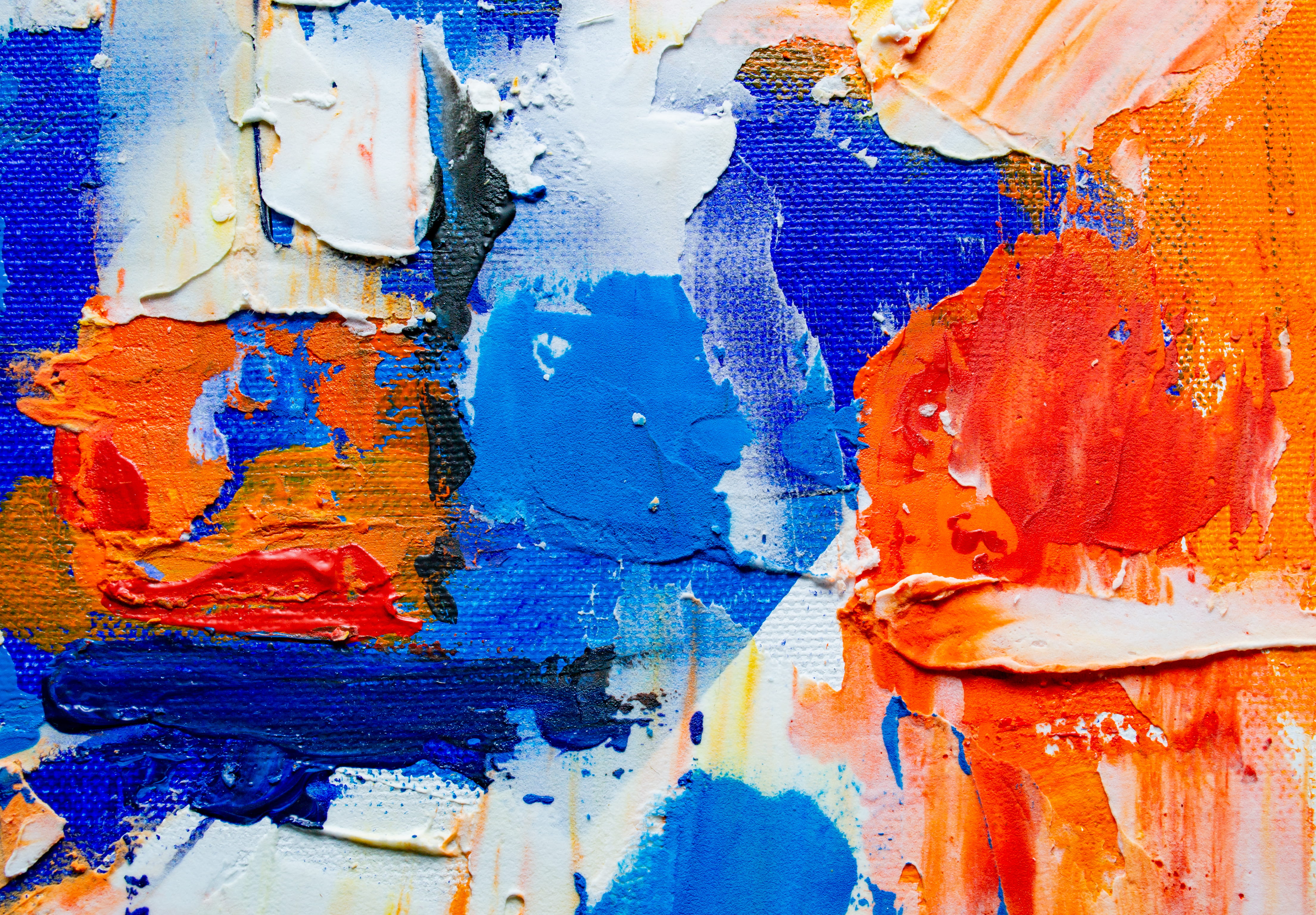 abstract, smudge, creativity, backgrounds, multi colored, artistic, 4K, peeled, vibrant color, contemporary art, messy, paintings, modern art, HD Wallpaper