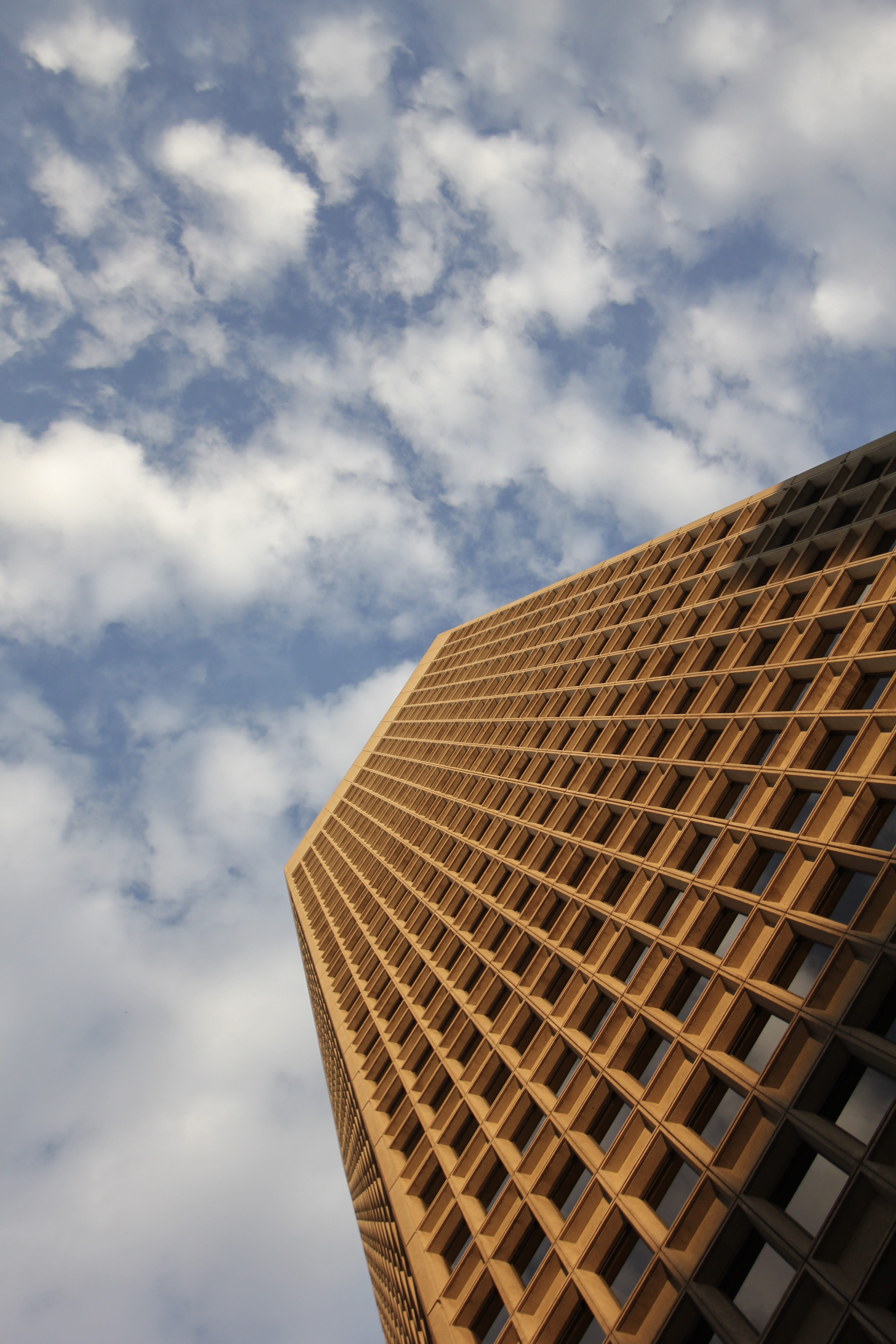clouds, tall - high, downtown, tower, orange, skyscraper, cloud - sky, sunset, canada, outdoors, city, pattern, building, sky, 5K, building exterior, built structure, Phone HD Wallpaper
