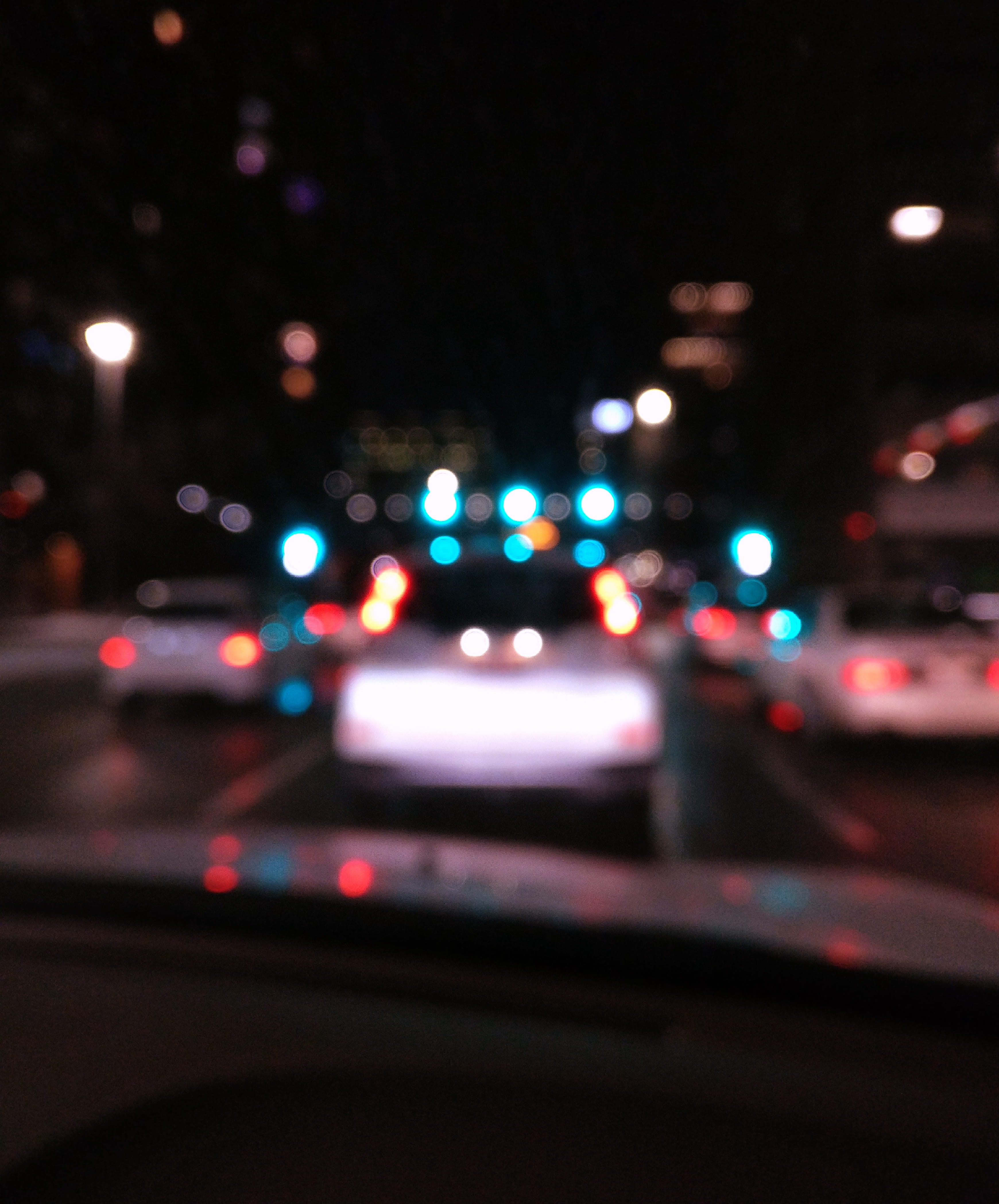 city, vehicle light, street, traffic sign, dashboard, illuminated, traffic, bokeh, contrast, wanderlust, darkness, transportation, windshield, calgary, Phone HD Wallpaper