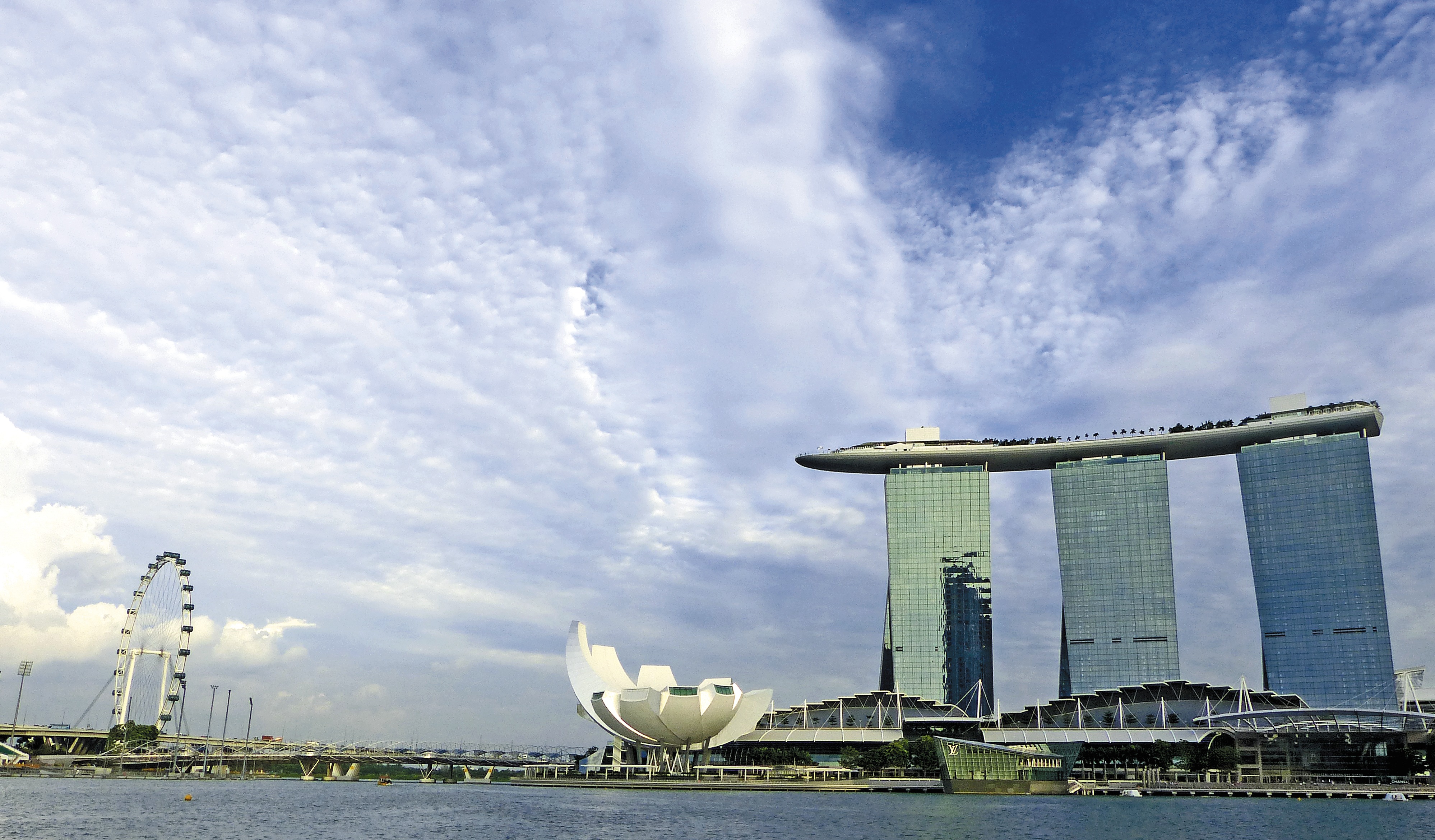 blue sky, sky, tourism, cloud - sky, water, 4K, hotel, nautical vessel, architecture, built structure, luxury, bay, city, skyscraper, travel, office building exterior, HD Wallpaper