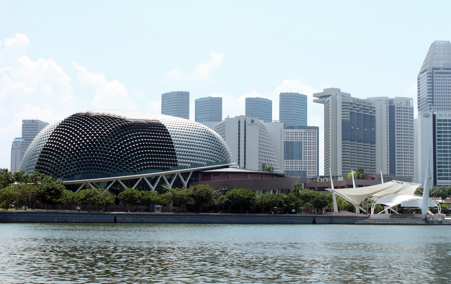 metropolis, sky, modern, metropolitan, cityscape, travel destinations, esplanade, landmark, skyscraper, built structure, view, architecture, urban skyline, HD Wallpaper
