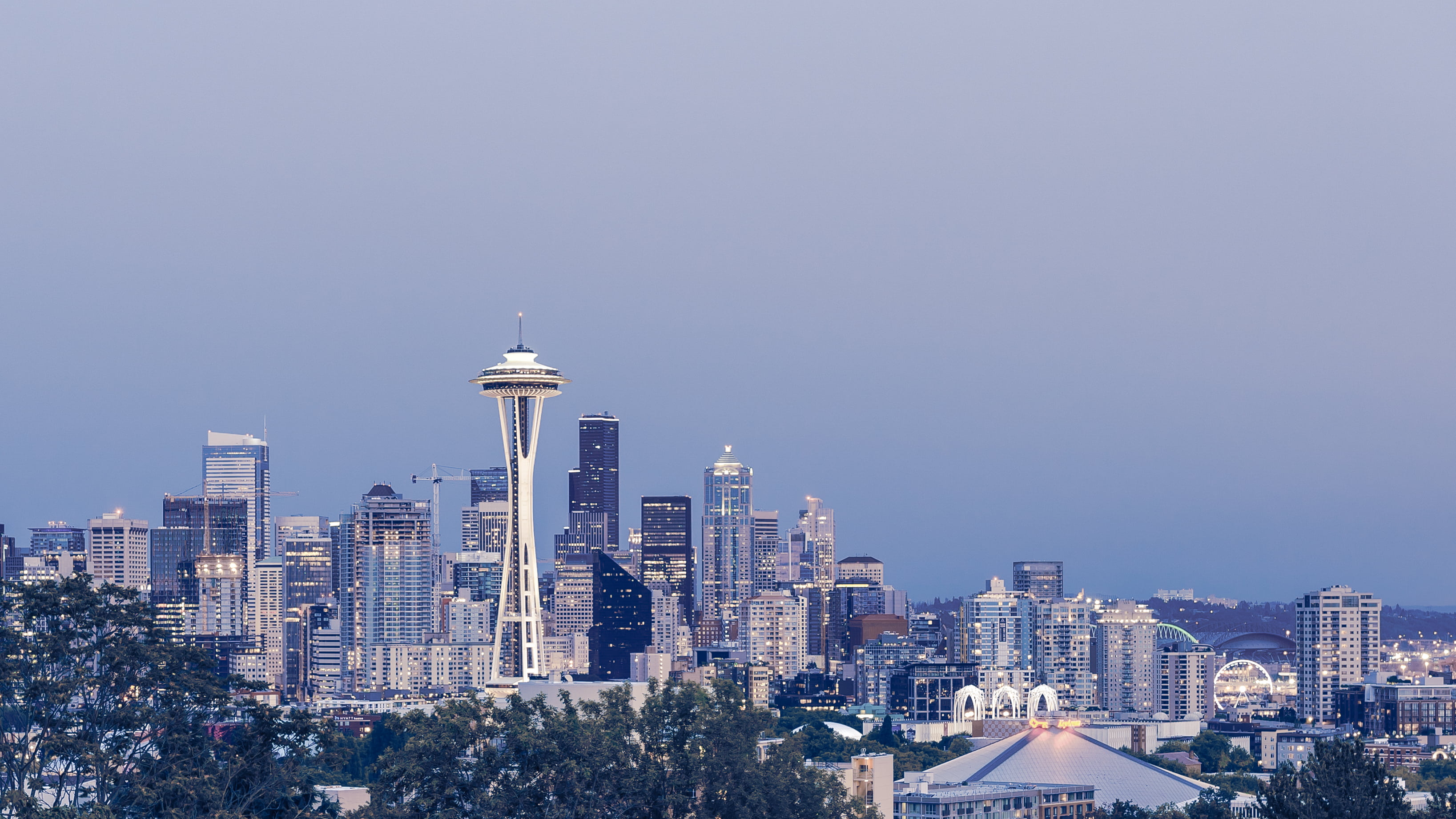 panoramic, skyscraper, city, financial district, urban, modern, downtown, landscape, travel, residential district, built structure, buildings, nature, clear sky, HD Wallpaper