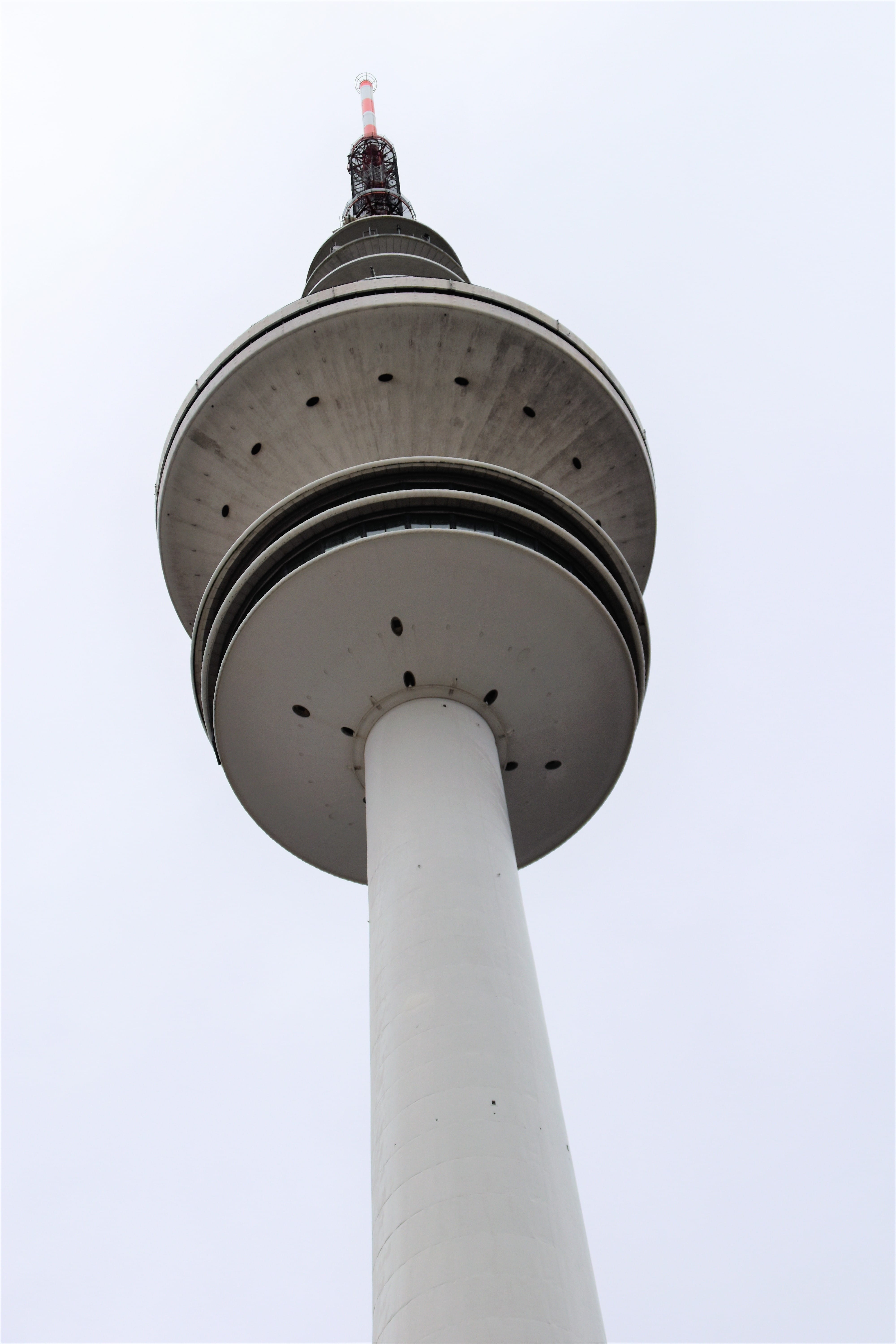 wristwatch, white, clear sky, hamburg, column, tower, daytime, banister, tourism, travel, architecture, halle a1, tv tower, nature, no people, germany, Phone HD Wallpaper