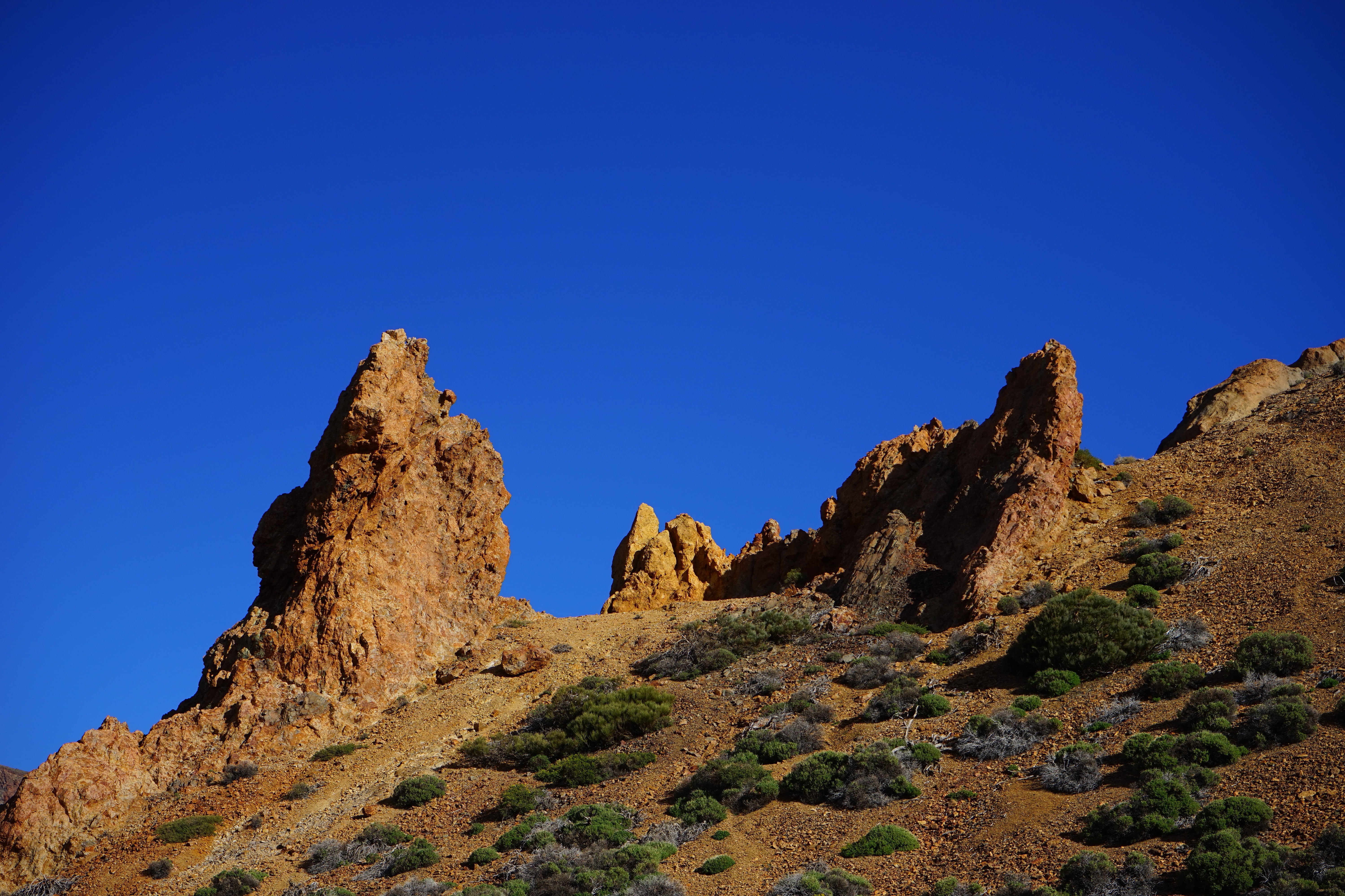 mountain, beauty in nature, rocky towers, travel, blue, 5K, ucanca level, sky, ucanca, clear sky, travel destinations, rock, sandstone, no people, copy space, HD Wallpaper