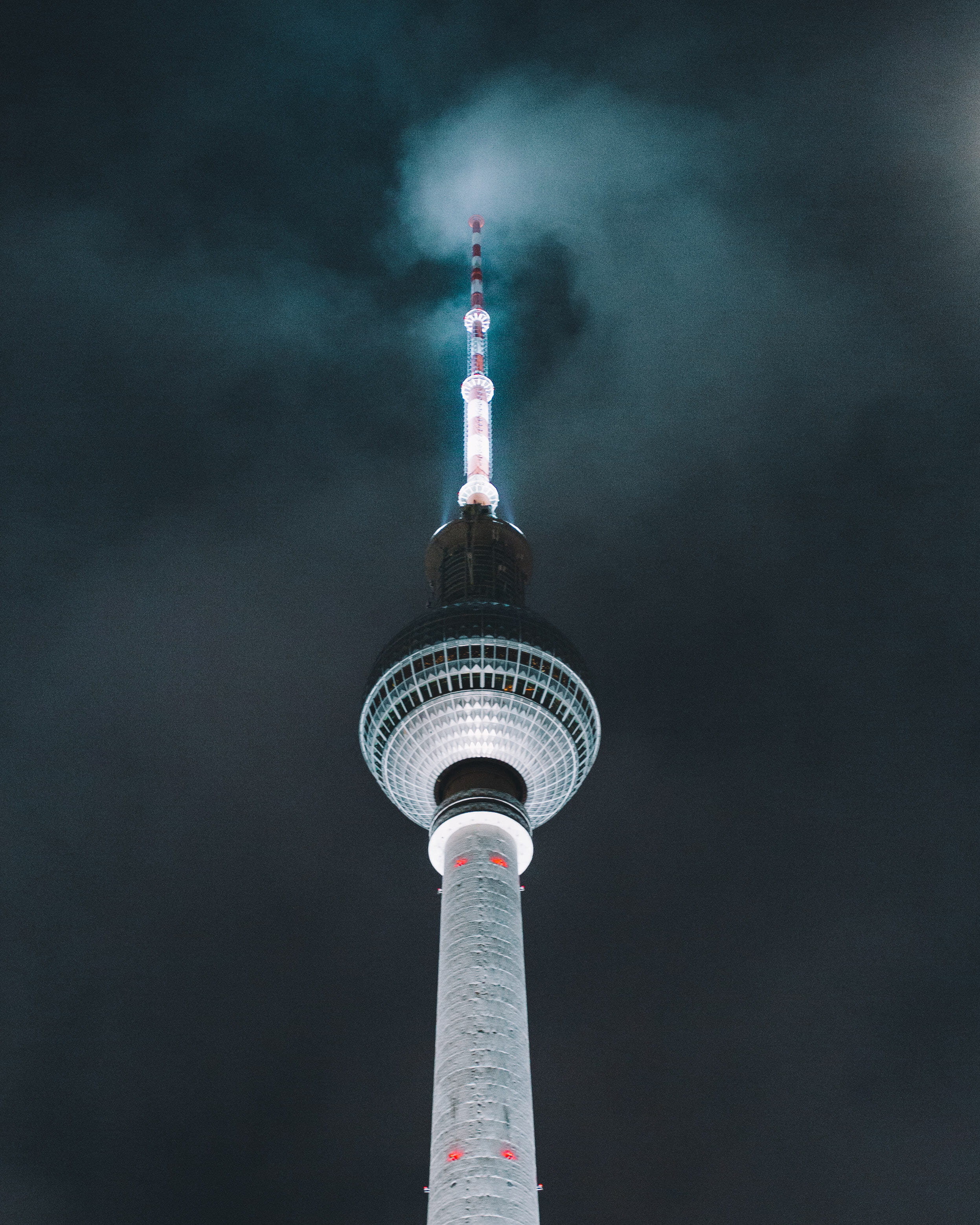 sky, spire, office building exterior, built structure, tall - high, lights, technology, cloudy, architecture, tourism, travel, no people, view, urban, city, Phone HD Wallpaper