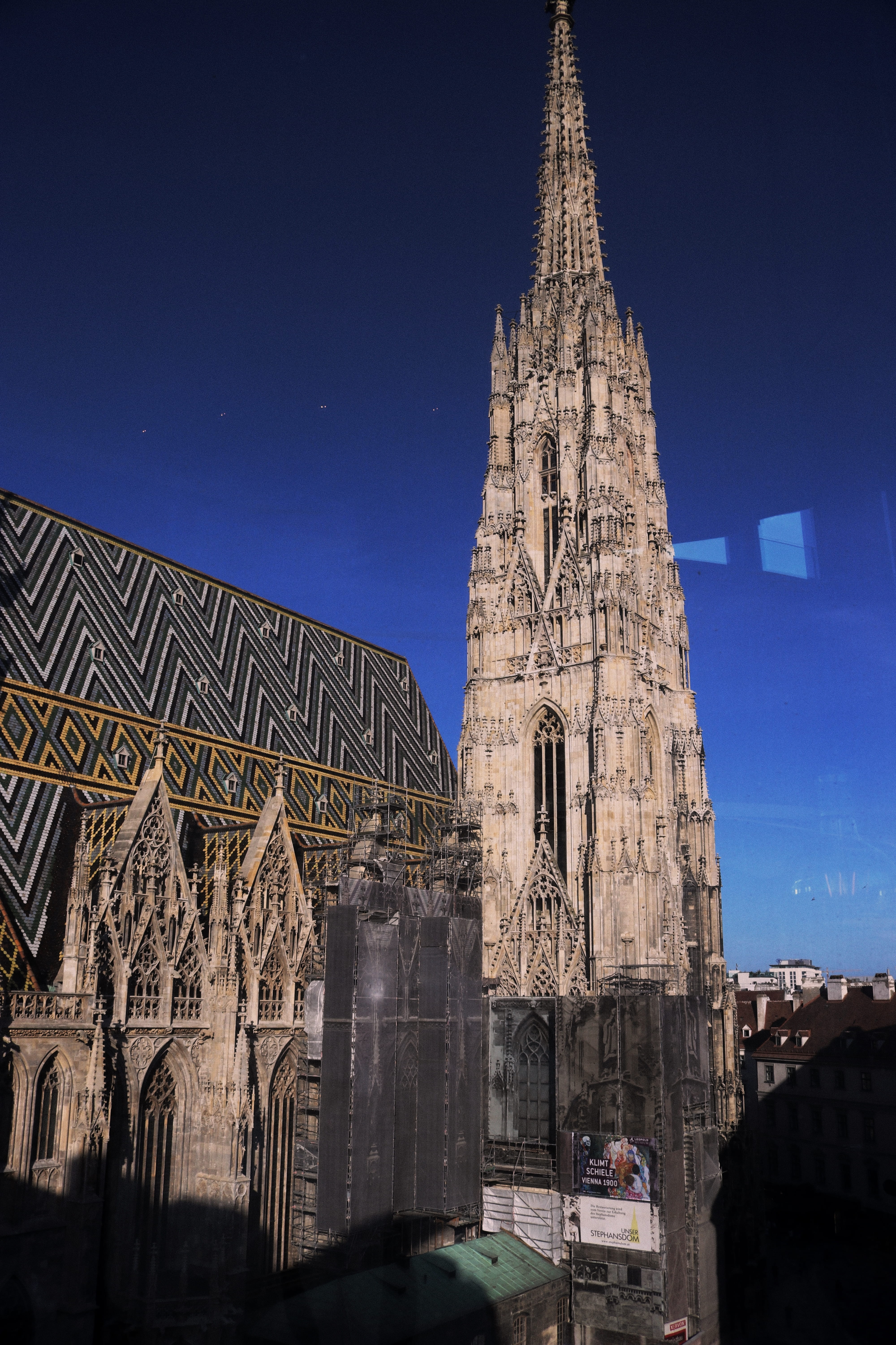 tower, blue, 5K, austria, low angle view, nature, sky, gothic style, travel destinations, wien, architecture, history, no people, outdoors, tourism, stephansdom, Phone HD Wallpaper