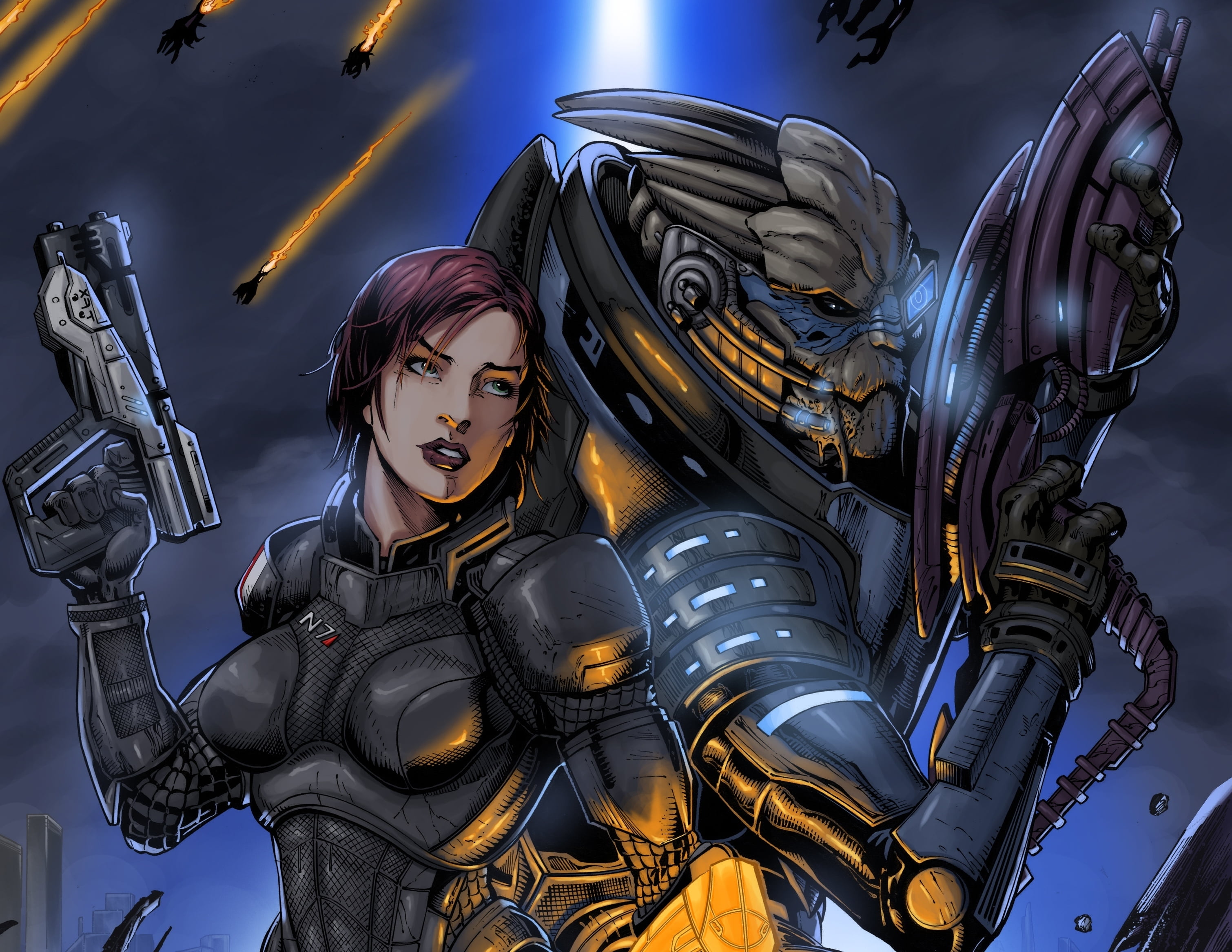 girl, art and craft, shepard, robot, architecture, human representation, female likeness, one person, creativity, representation, garrus vakarian, amusement park, HD Wallpaper