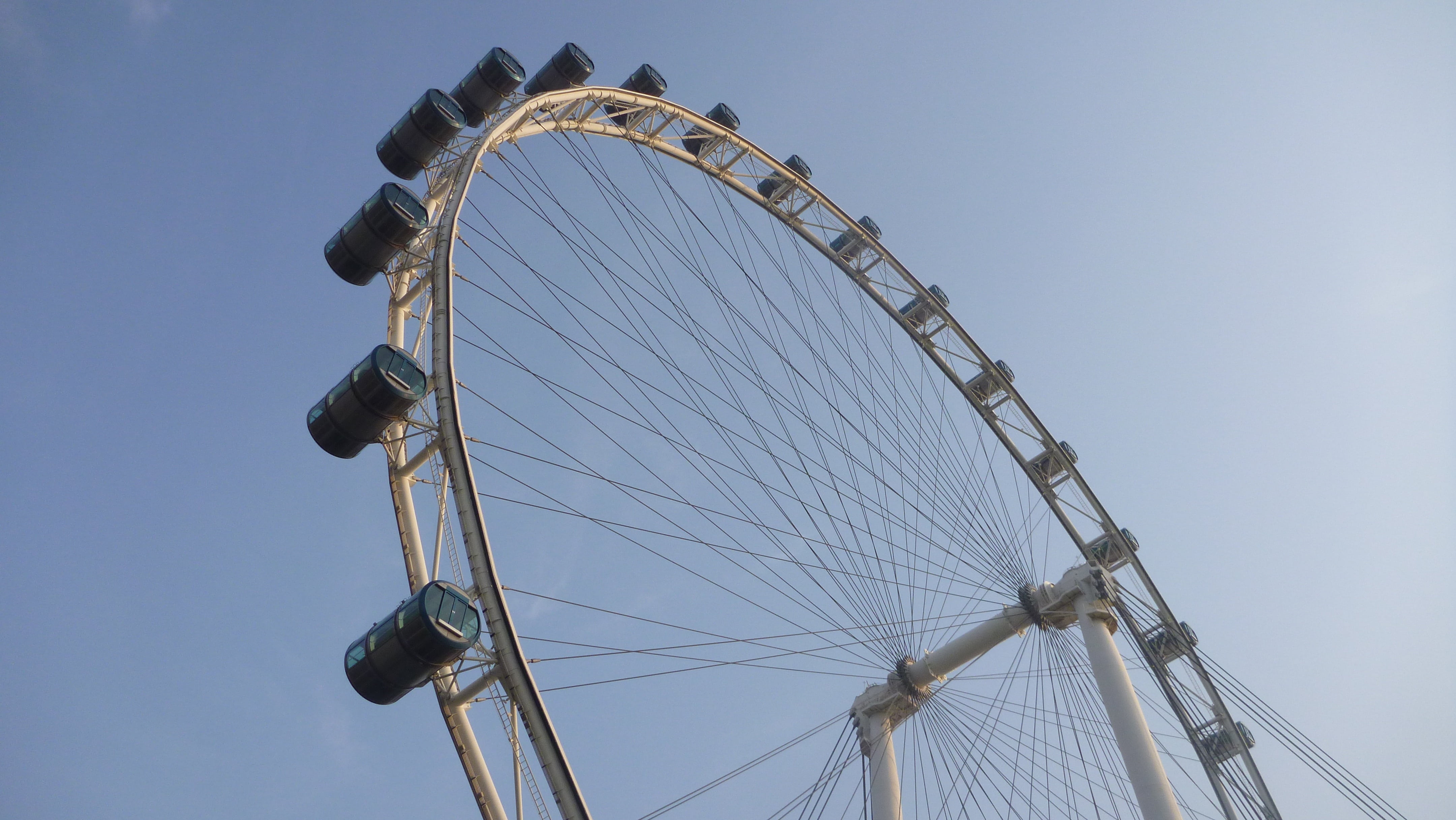 circle, travel destinations, leisure activity, blue, shape, amusement park, wheel, architecture, singapore, geometric shape, excitement, low angle view, HD Wallpaper