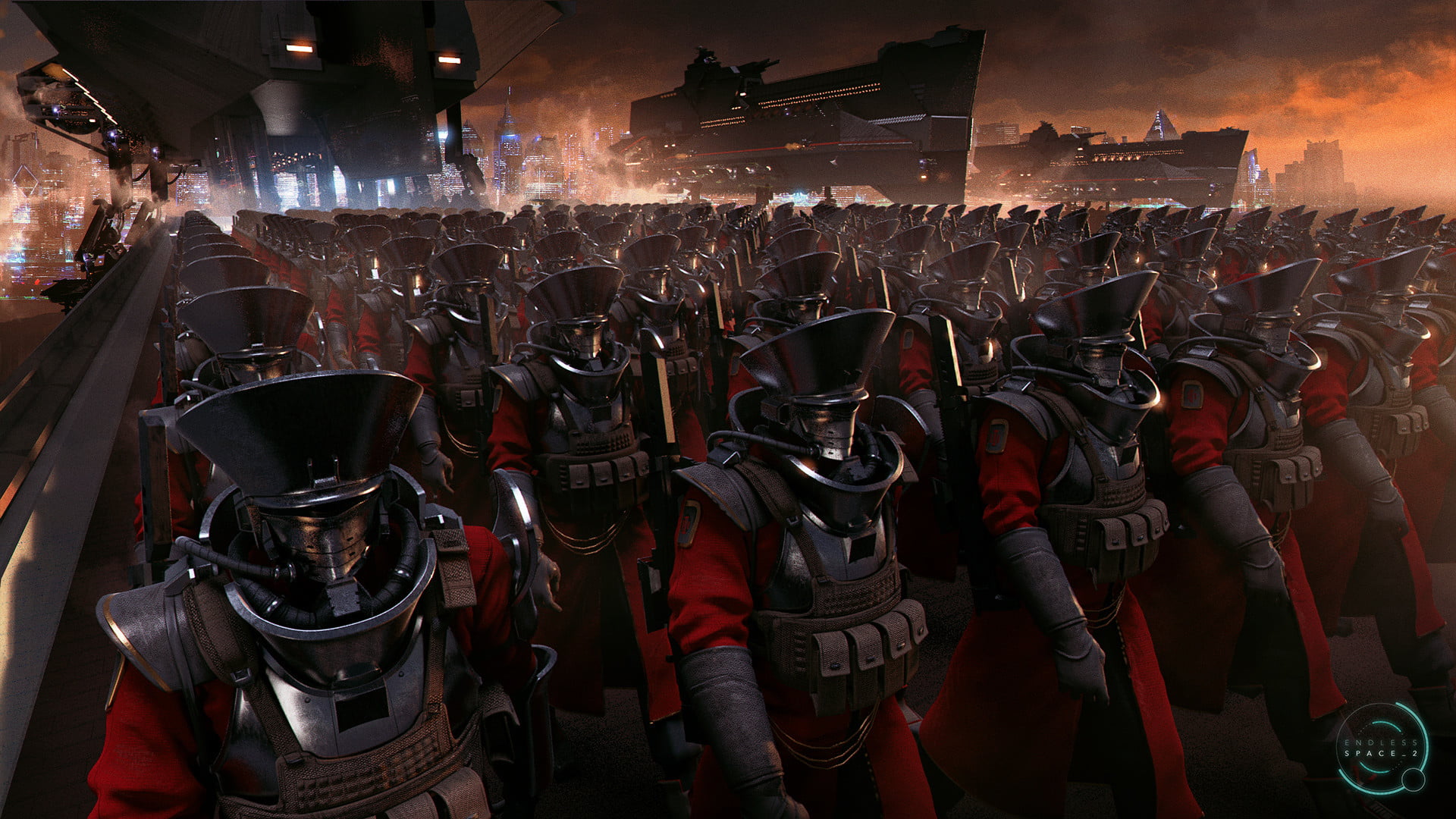 Endless Space 2, artwork, Amplitude Studios, soldier, army, Aurelien Rantet, spaceship, uniform, video game art, digital art, armor, science fiction, 1080P, HD Wallpaper