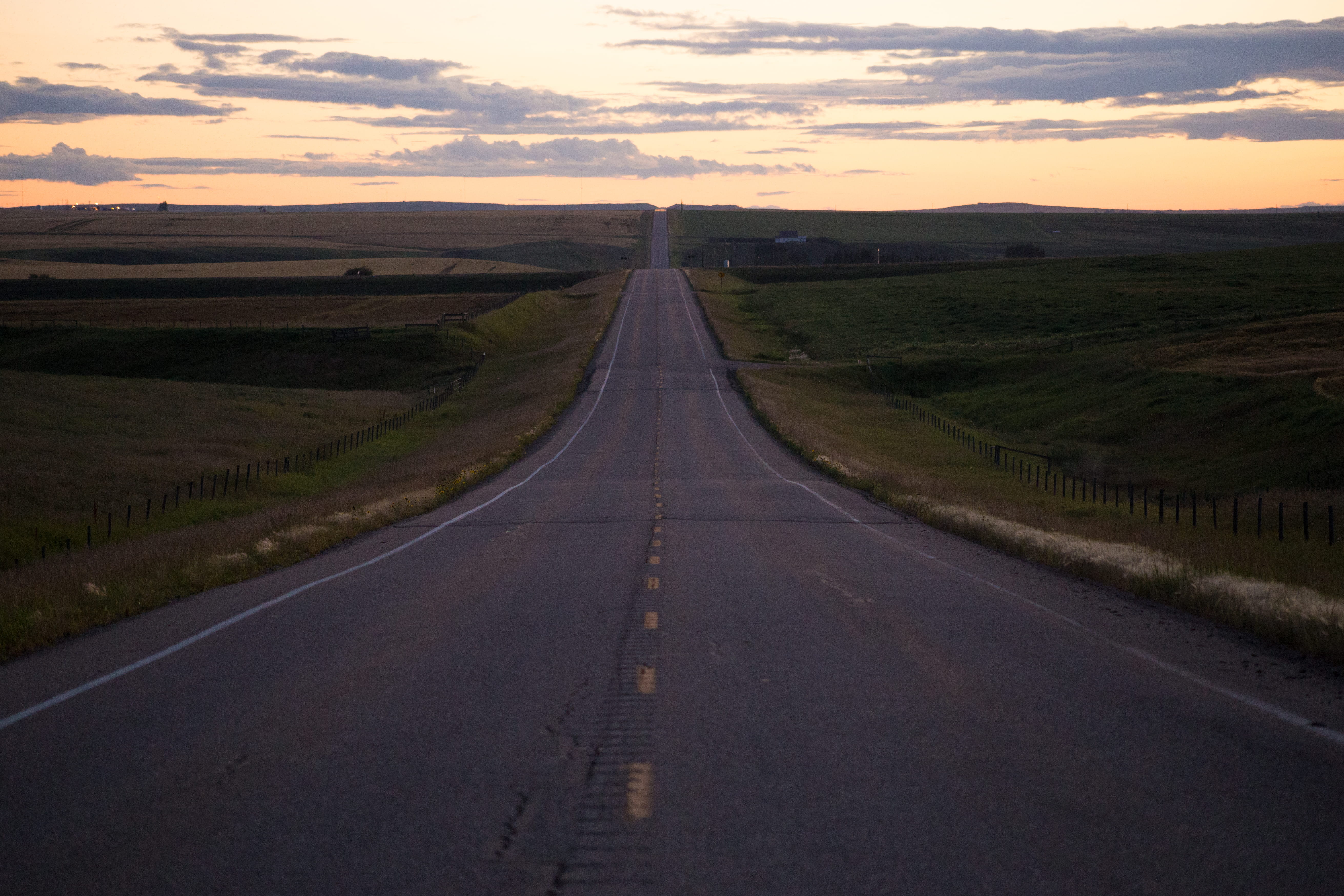 travel, evening, symbol, wildernerss, non-urban scene, space, cloudy, 5K, tranquil scene, infinity, horizon, scenics - nature, road, road trip, landscape, HD Wallpaper