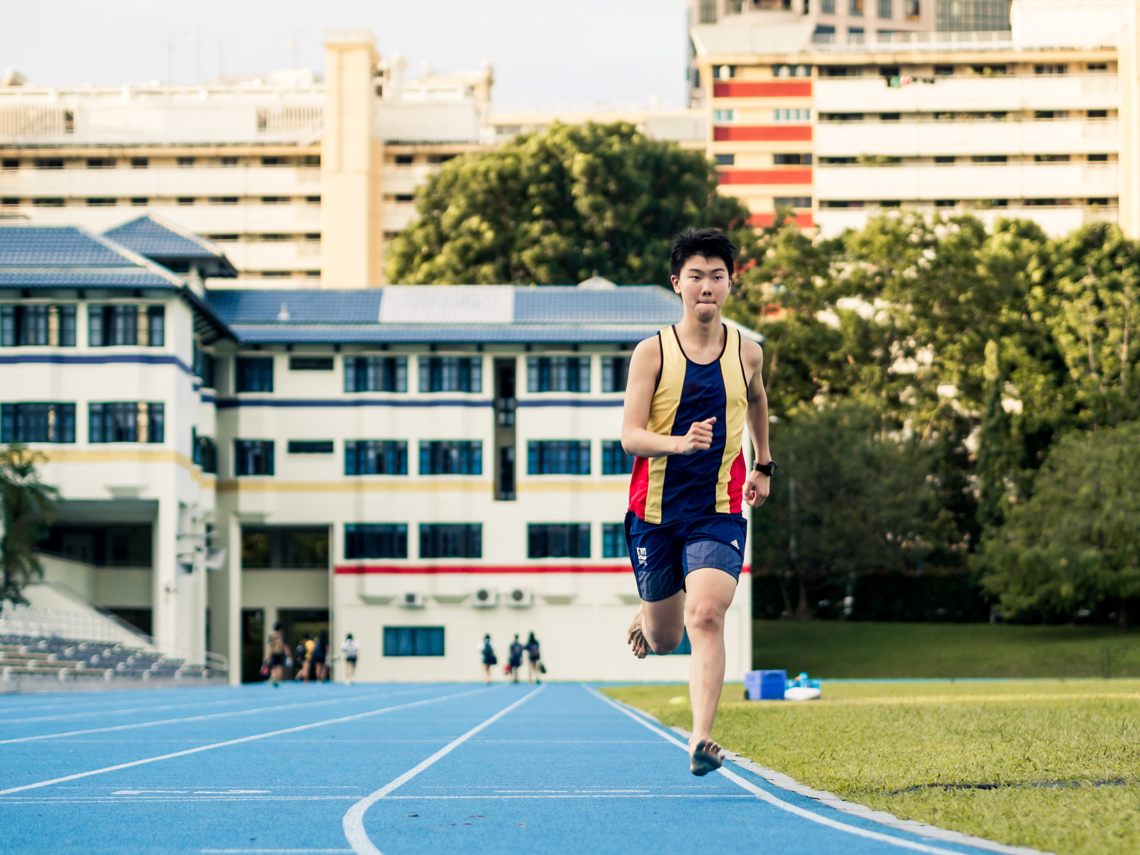 singapore, run, full length, front view, young adult, sport, 4K, child, teenage boys, acs independent, clothing, one person, architecture, lifestyles, HD Wallpaper