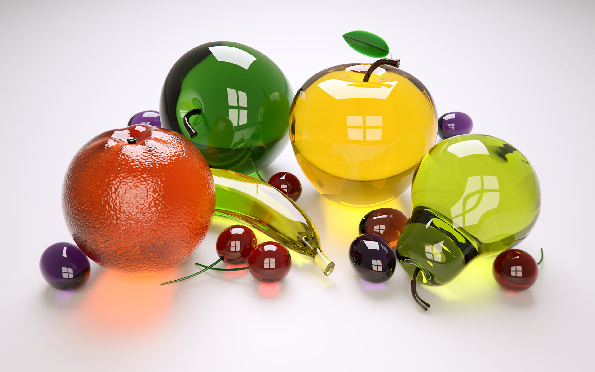 no people, choice, isolated, 1080P, multi Colored, studio shot, indoors, red, sphere, christmas, green Color, yellow, variety, group of objects, bananas, HD Wallpaper