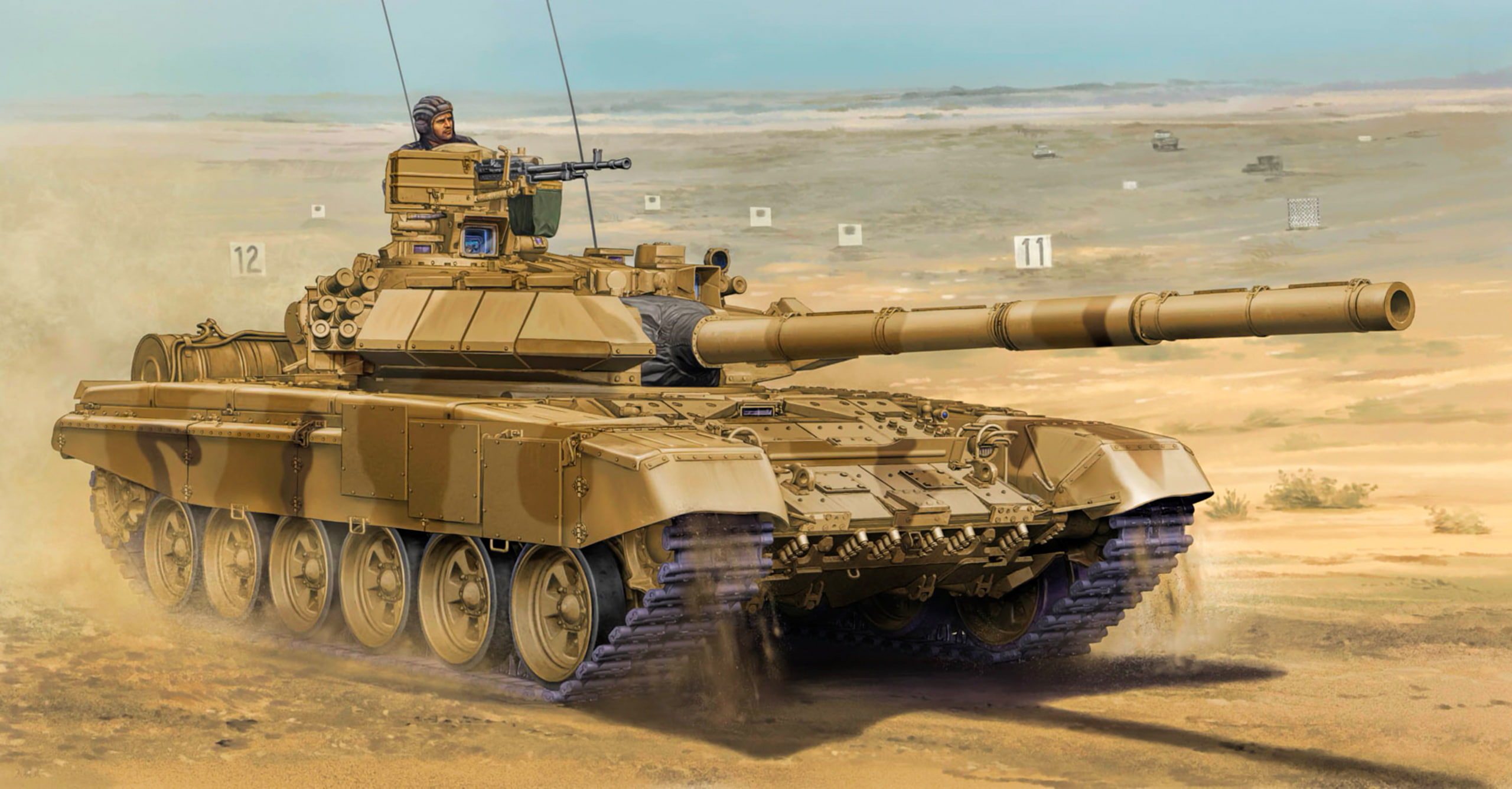 2K, weapon, war, t-90, painting, tank, art, HD Wallpaper