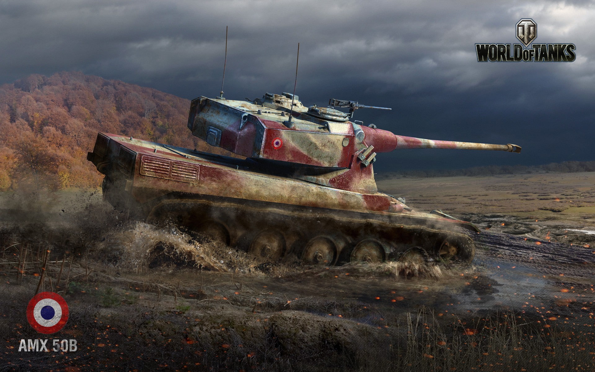 World of Tanks, wargaming, tank, 1080P, video games, AMX 50B, HD Wallpaper