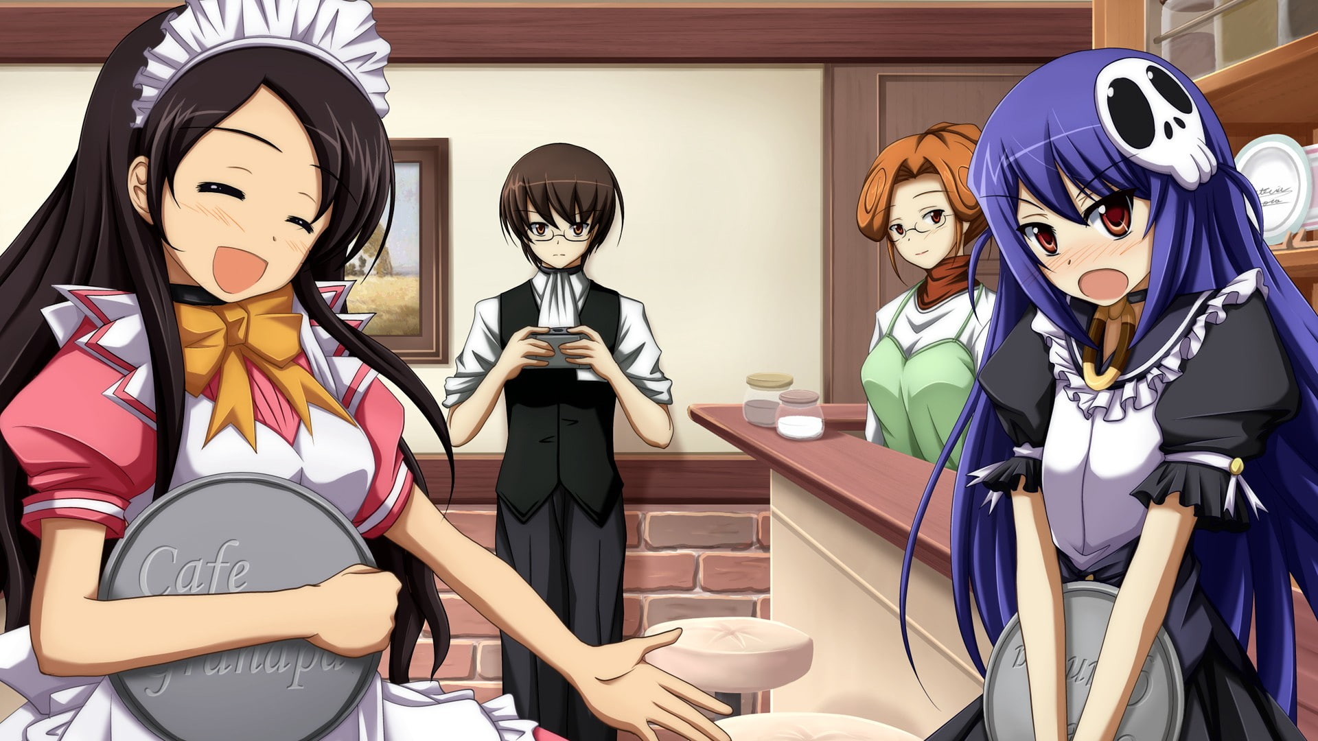 anime girls, The World God Only Knows, anime, Elucia de Lute Ima, 1080P, Katsuragi Keima, Haqua du Lot Herminium, HD Wallpaper