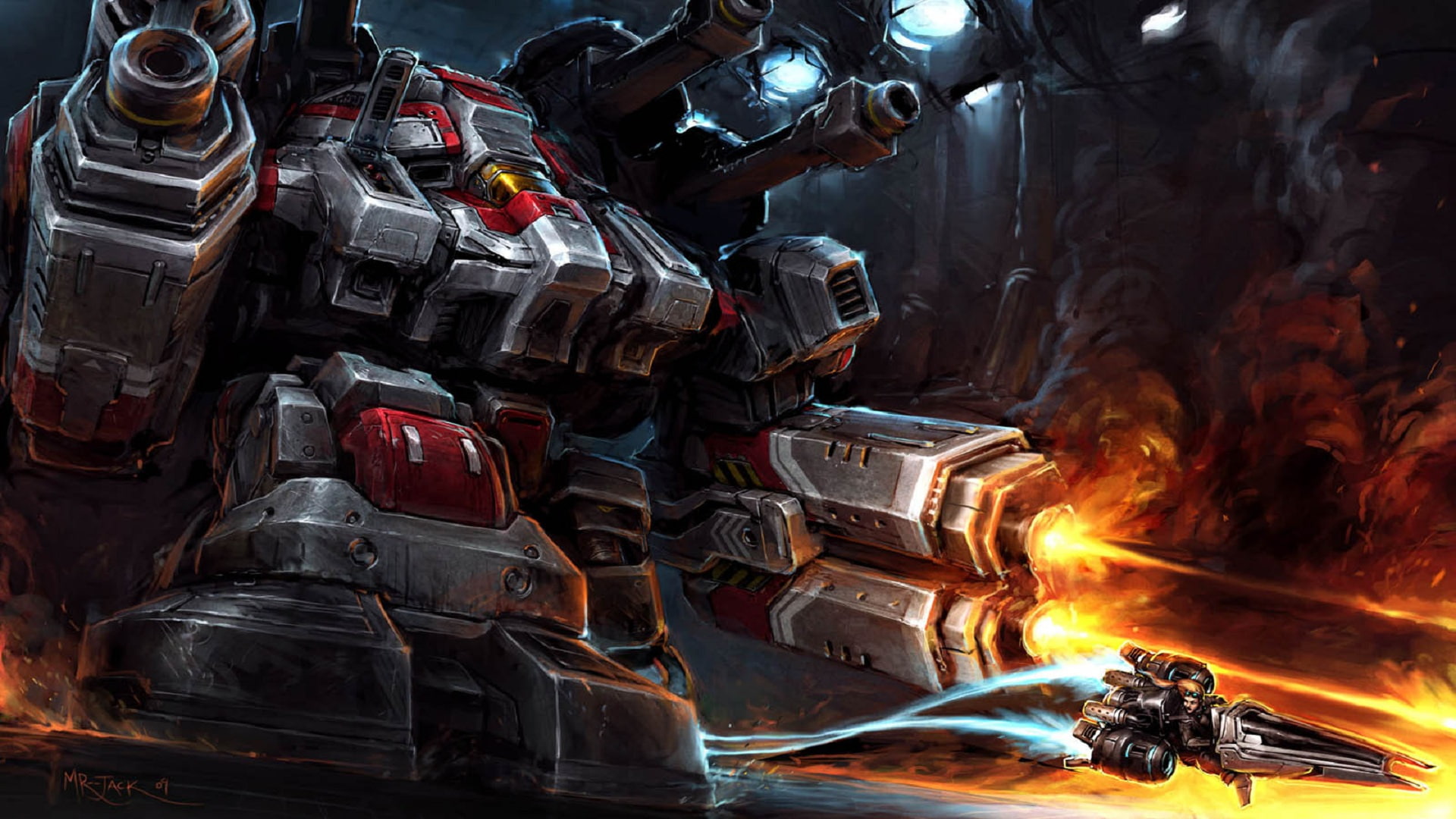 video games, 1080P, machine, mech, hd, starcraft, HD Wallpaper