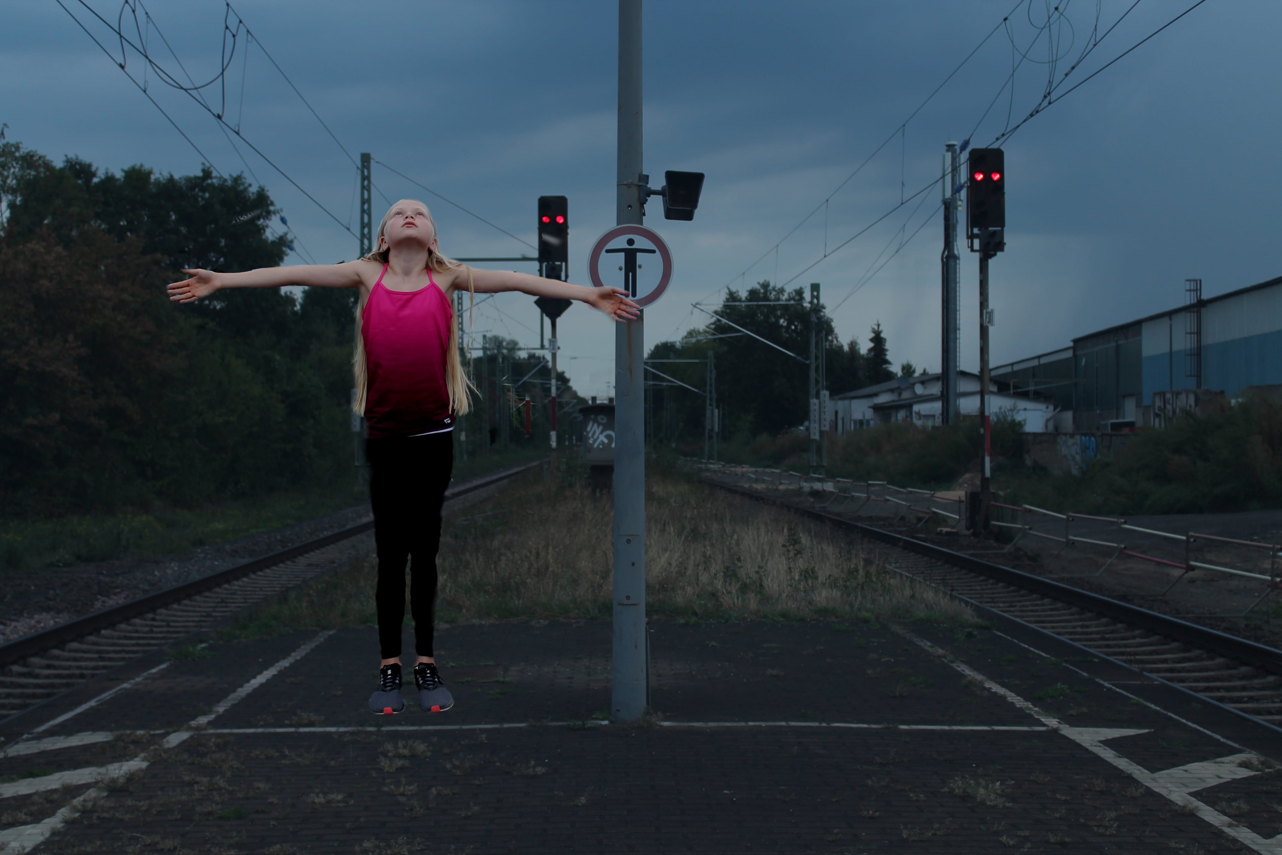 follow, revolution, women, railroad track, criminal, full length, fence, mode of transportation, standing, 4K, rail transportation, human arm, defiant, HD Wallpaper