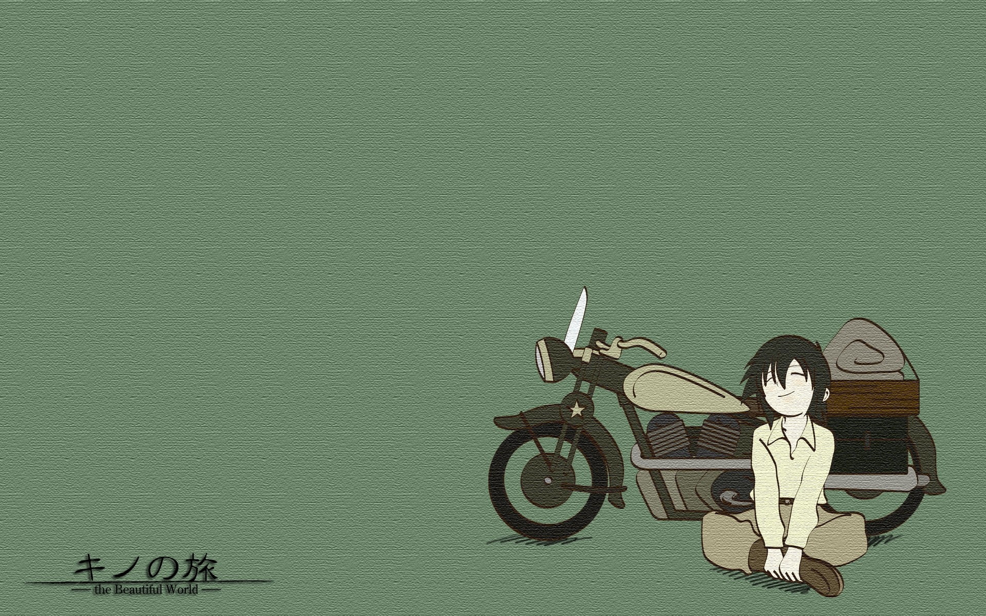 colored background, copy space, group of objects, weapon, Kinos Journey, Kino no Tabi, representation, business, green color, human representation, indoors, HD Wallpaper