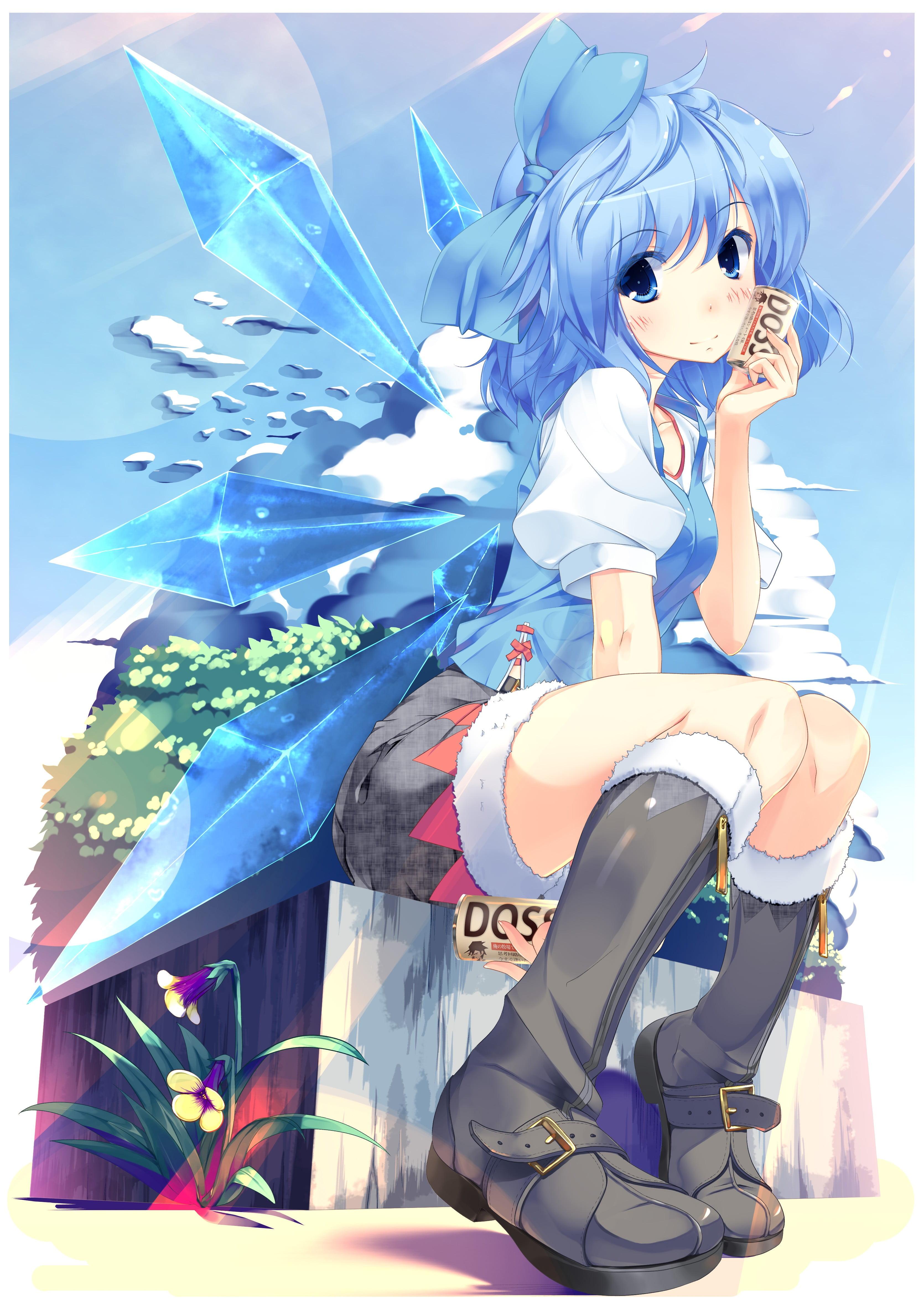 day, representation, child, adult, real people, 4K, nature, Touhou, women, leisure activity, human representation, water, emotion, Cirno, digital composite, Phone HD Wallpaper