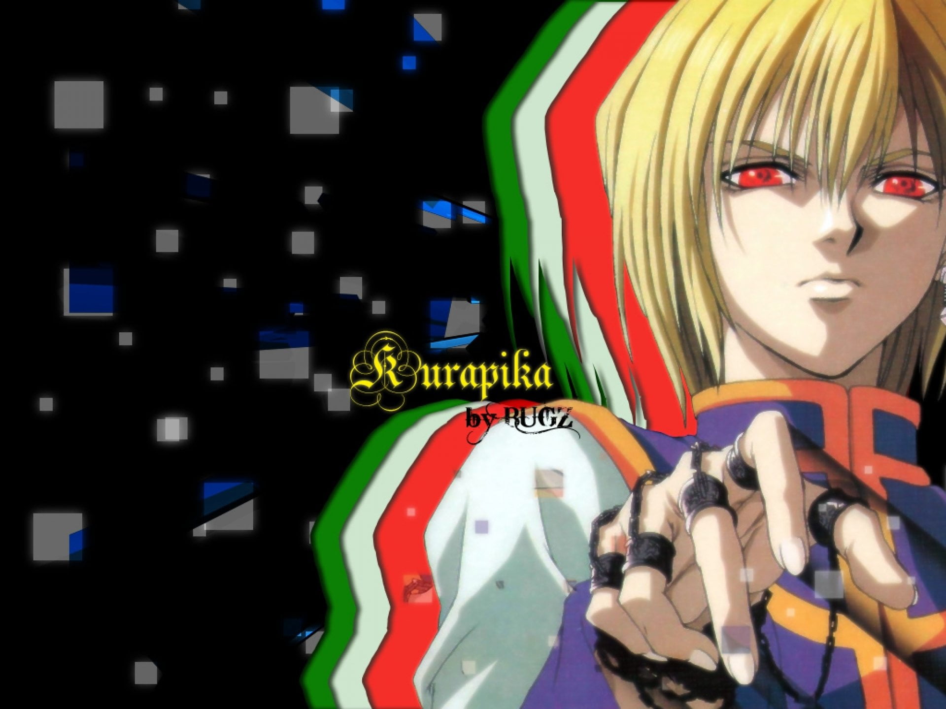  kurapika, hunter, human representation, art and craft, multi colored, amusement park, x, representation, variation, Anime, text, digital, mannequin, HD Wallpaper