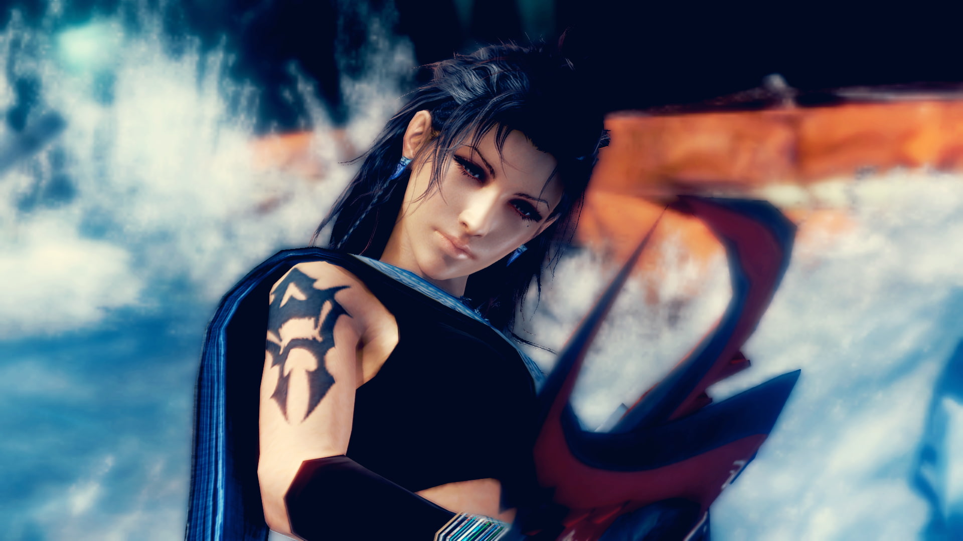 Final Fantasy XIII, holding, looking at camera, headshot, Oerba Yun Fang, young adult, hairstyle, outdoors, real people, video games, focus on foreground, HD Wallpaper