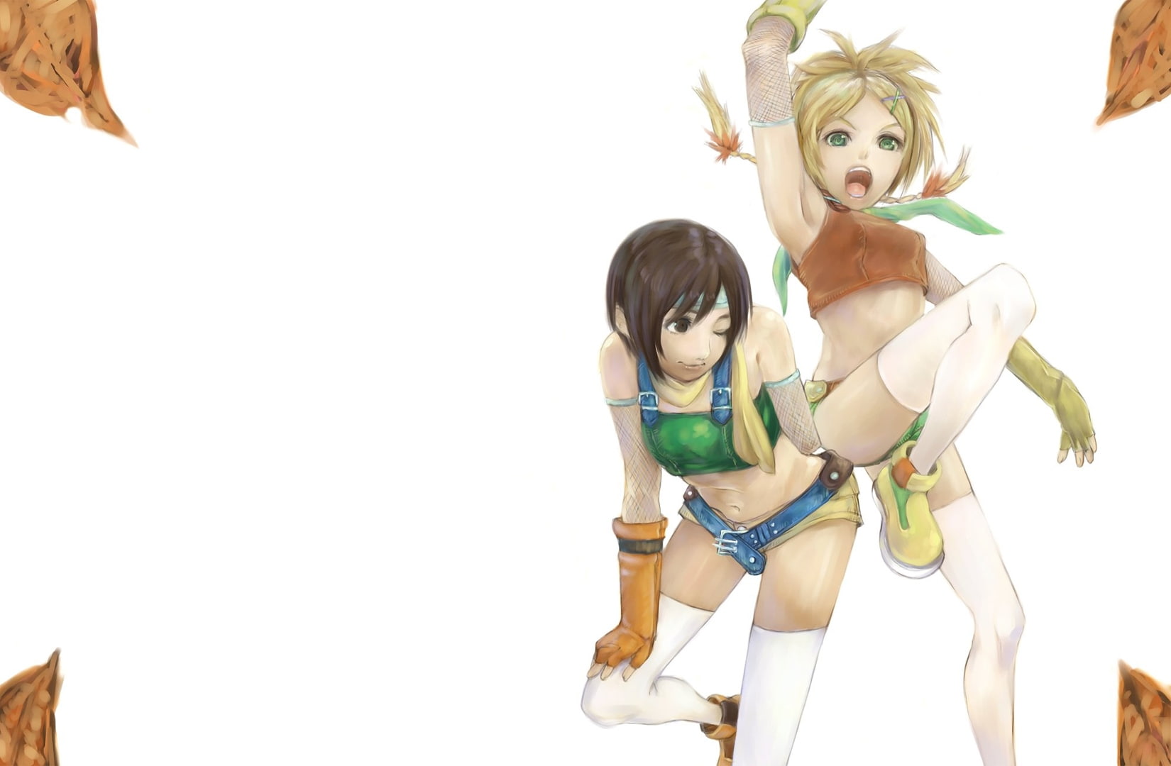 fantasy, hd, Anime Girls, Final Fantasy, anime, final, yuffie, kisaragi, art, girls, 720P, Yuffie Kisaragi, games, video, rikku, HD Wallpaper