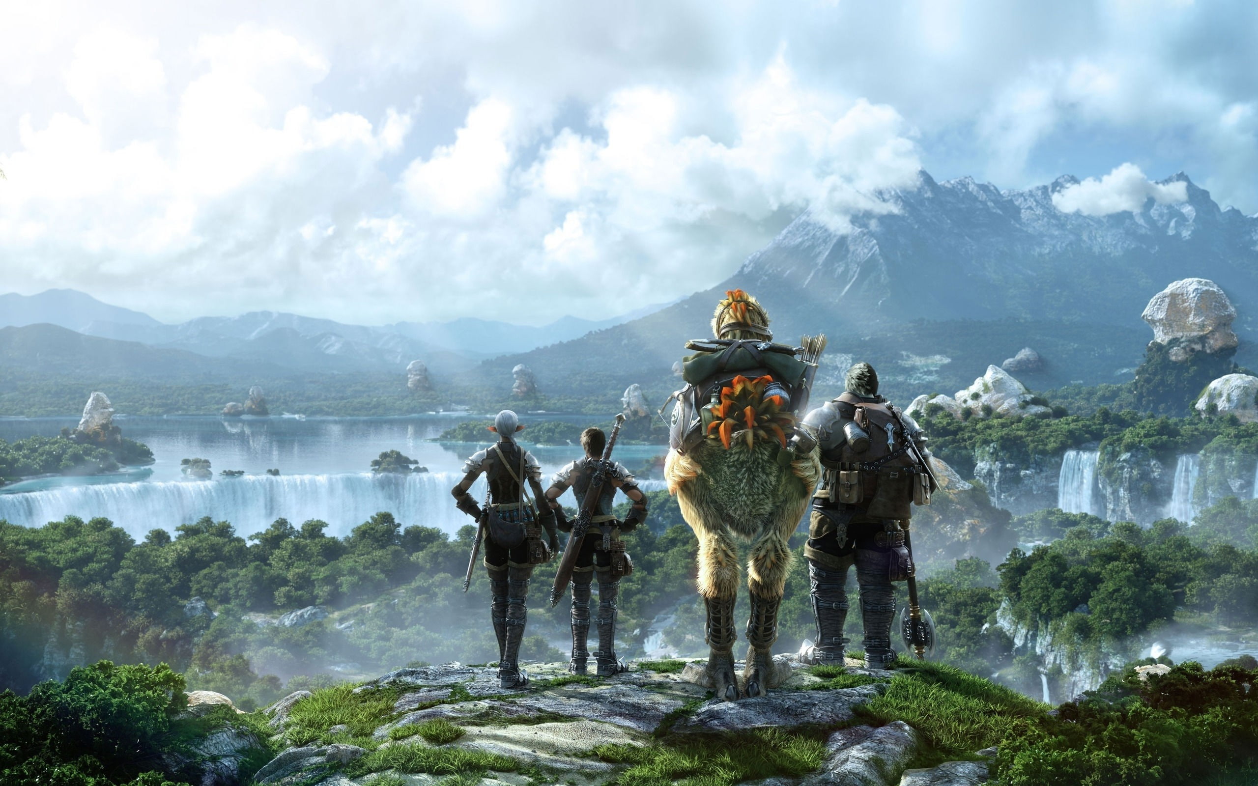 artwork, 2K, Chocobo, fantasy art, HD Wallpaper