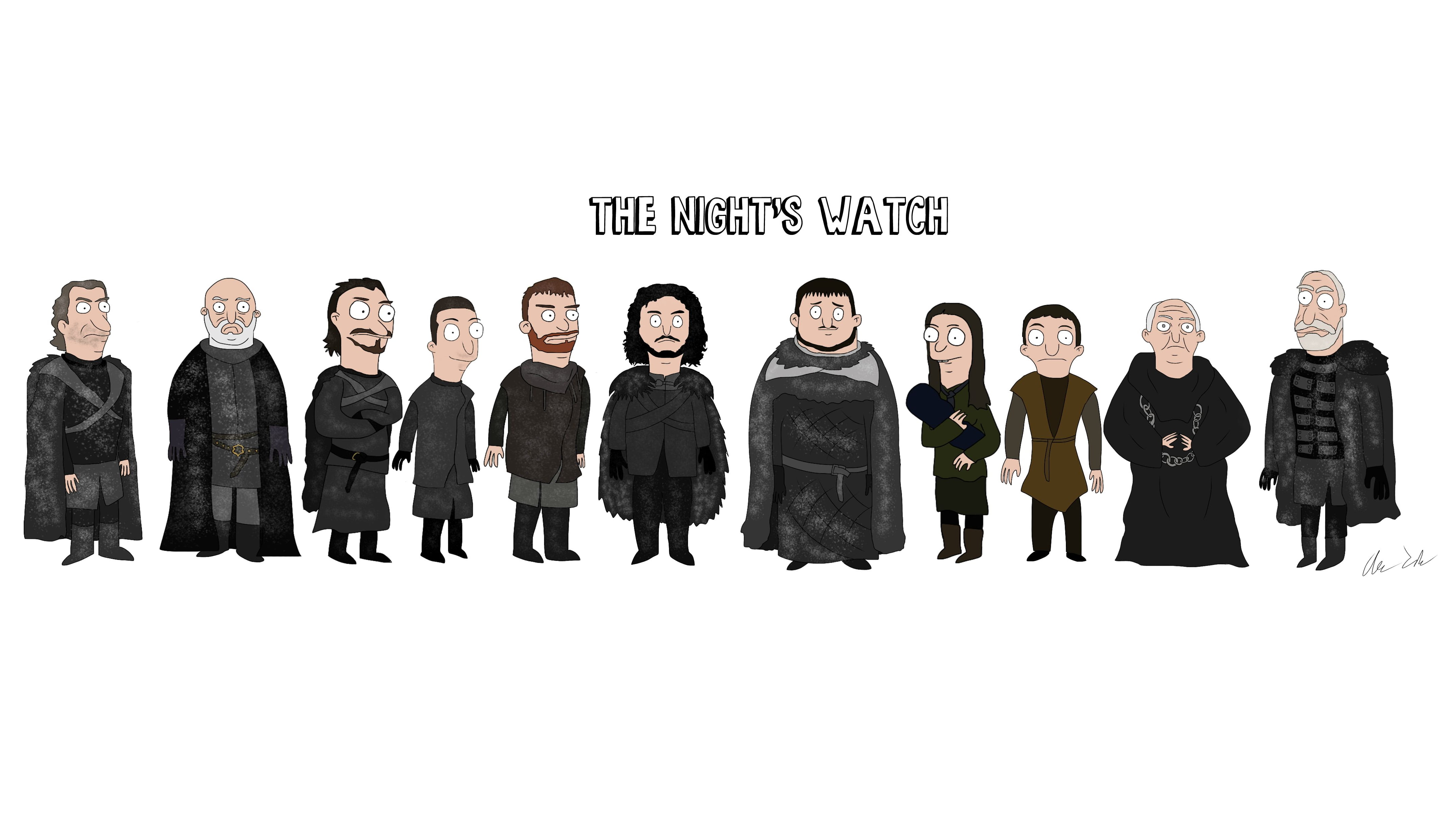 4K, Samwell Tarly, Janos Slynt, Dolorous Edd, Grenn (Game of Thrones), Jon Snow, Jeor Mormont, Game of Thrones, Gilly (Game Of Thrones), Aemon Targaryen, HD Wallpaper