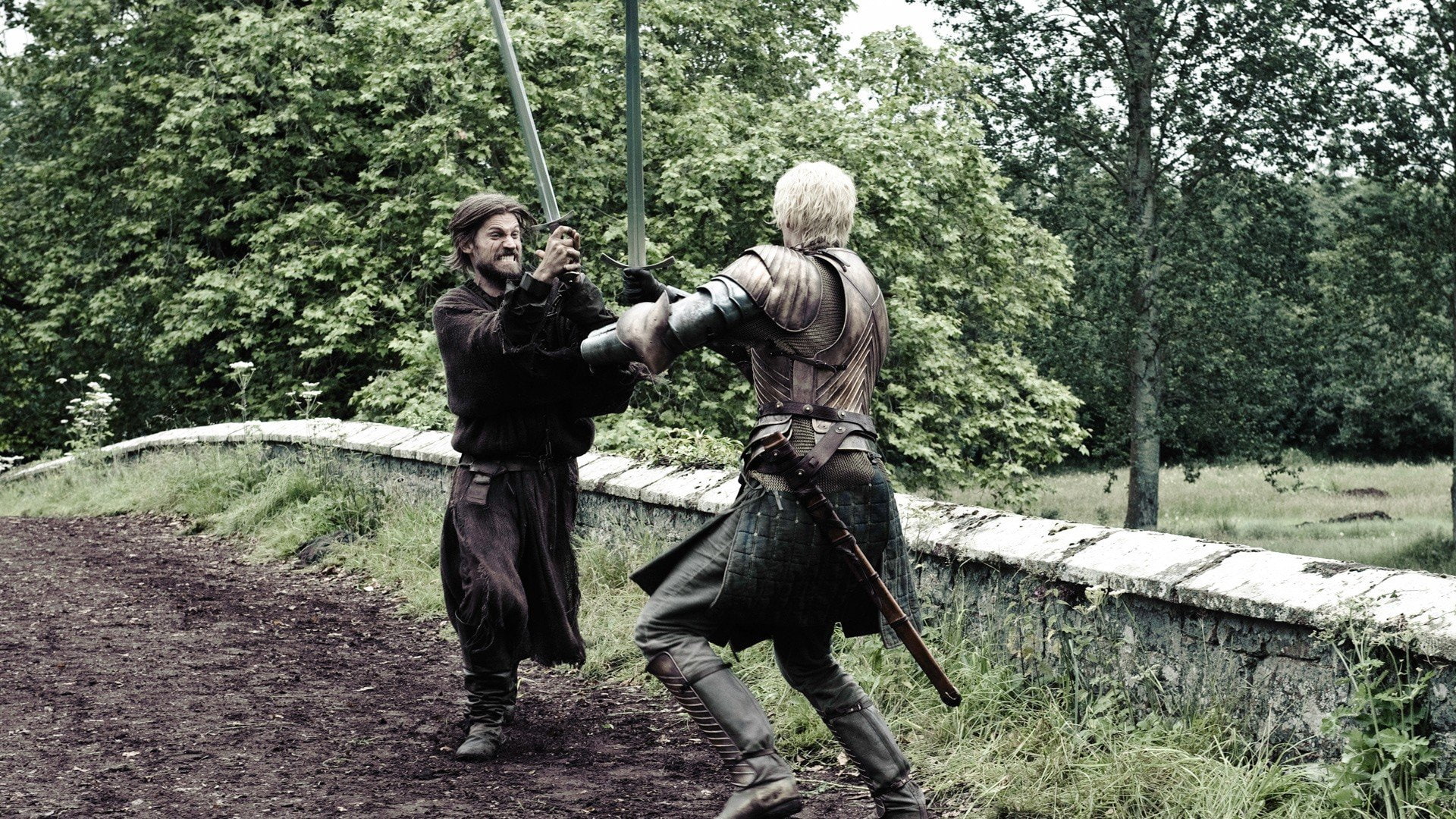 tarth, actors, swords, game, wings, thrones, jamie, lannister, series, brienne, dark, 1080P, HD Wallpaper