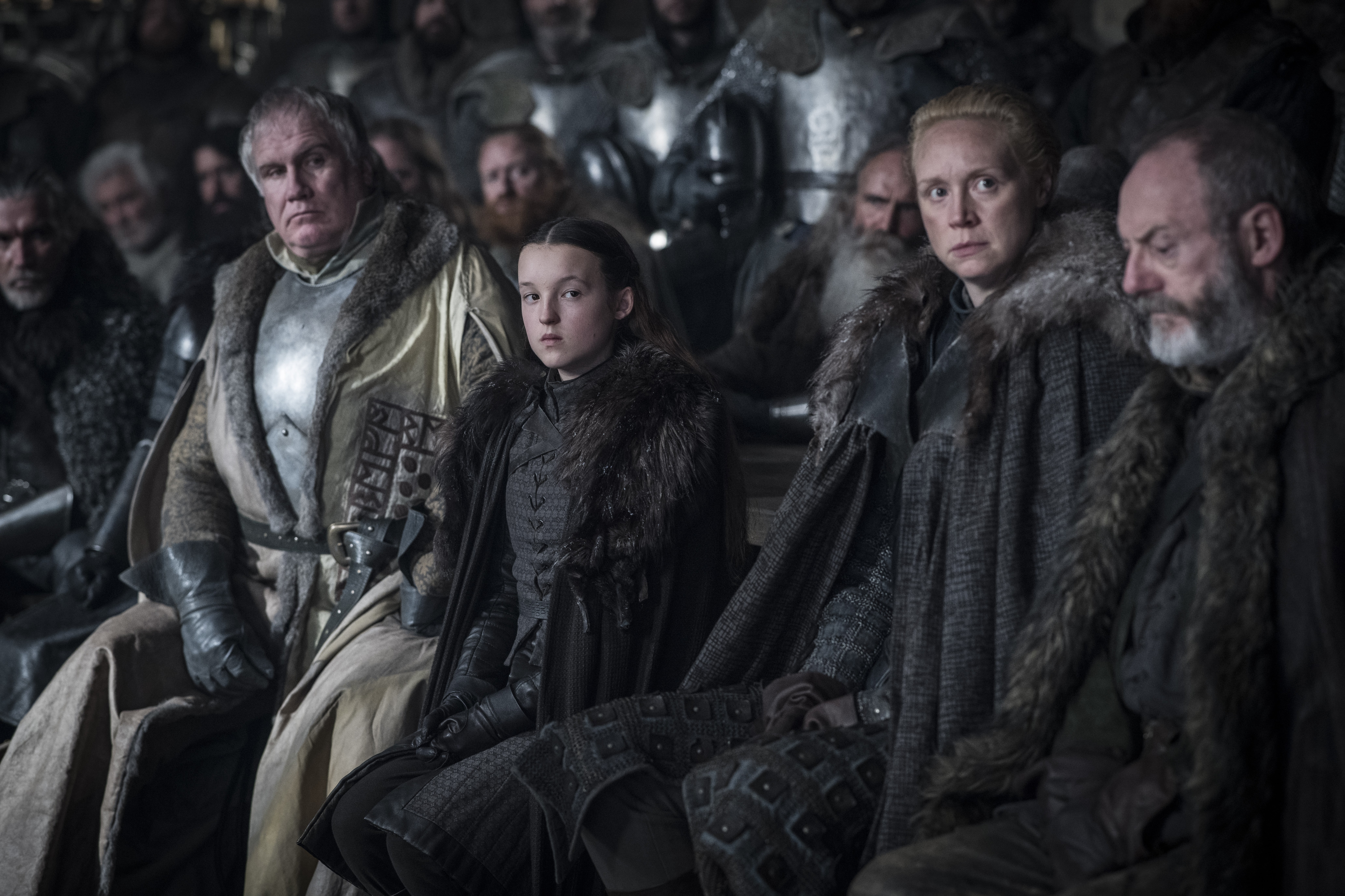 Lyanna Mormont, Brienne Of Tarth, 8K, TV Show, Liam Cunningham, Game Of Thrones, Gwendoline Christie, Davos Seaworth, HD Wallpaper