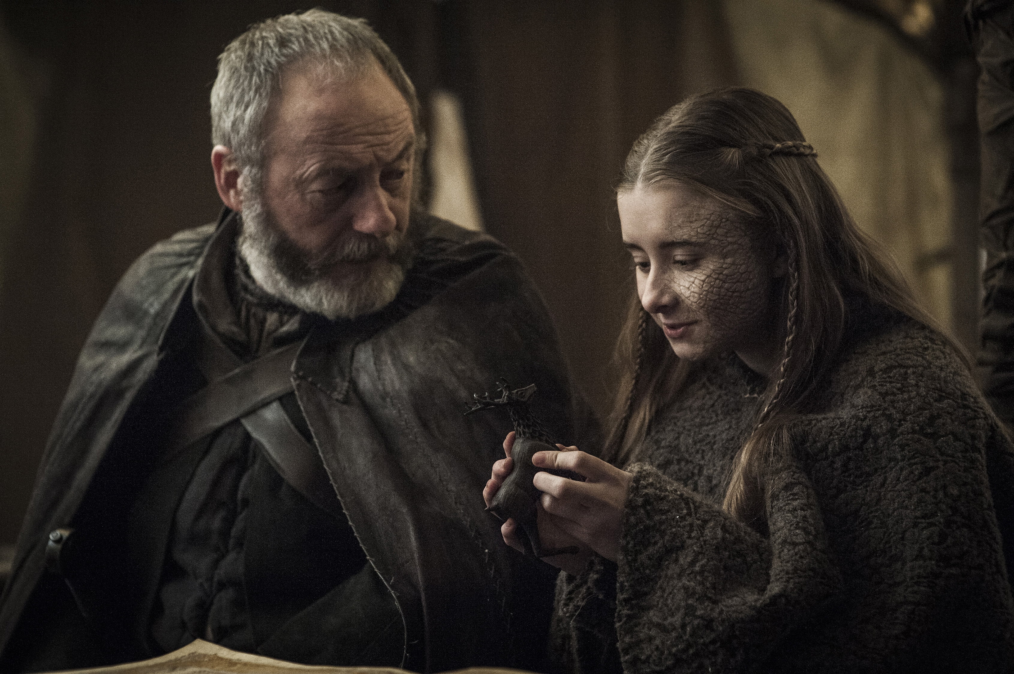 Shireen Baratheon, Davos Seaworth, TV Show, Game Of Thrones, Kerry Ingram, Liam Cunningham, 2K, HD Wallpaper