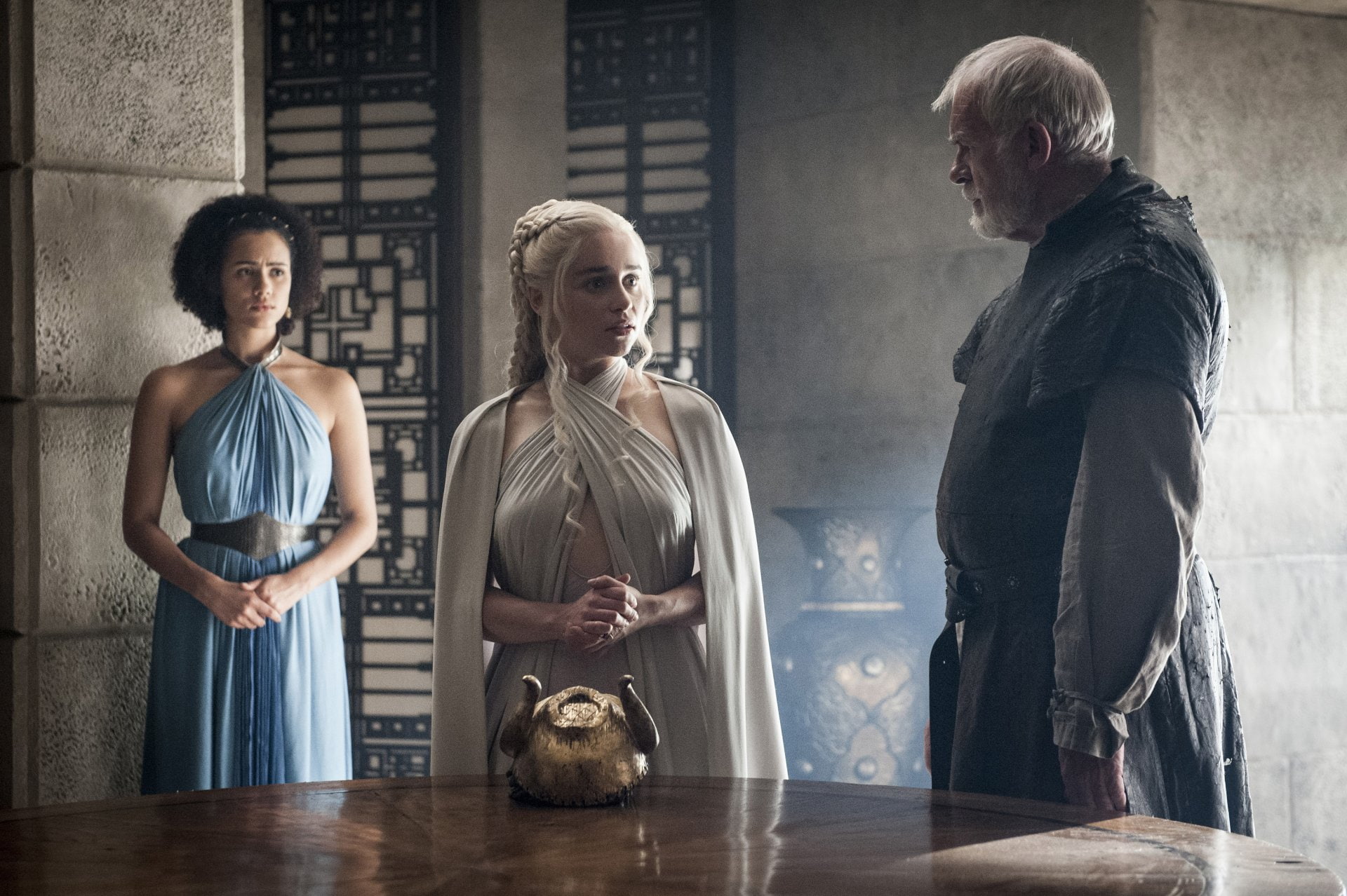 1080P, Nathalie Emmanuel, Missandei (Game Of Thrones), Emilia Clarke, TV Show, Ian McElhinney, Game Of Thrones, Daenerys Targaryen, Barristan Selmy, HD Wallpaper