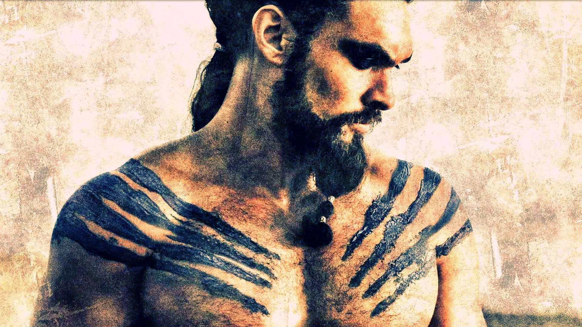 lifestyles, domestic animals, adult, Khal Drogo, digital composite, Game of Thrones, vertebrate, leisure activity, waist up, one person, young adult, beard, HD Wallpaper