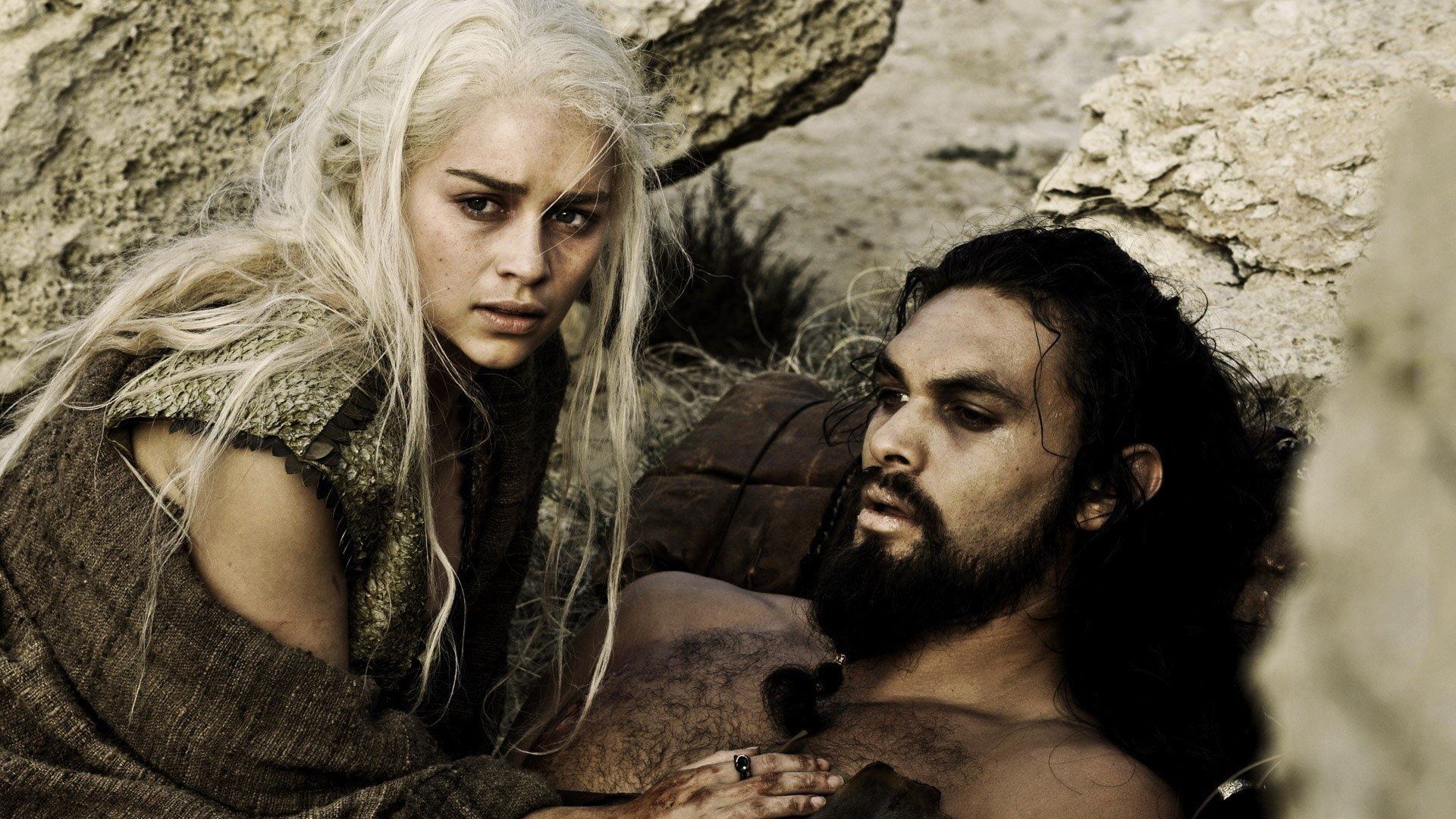 TV Show, Emilia Clarke, Jason Momoa, Daenerys Targaryen, 1080P, Game Of Thrones, Drogo (Game Of Thrones), HD Wallpaper