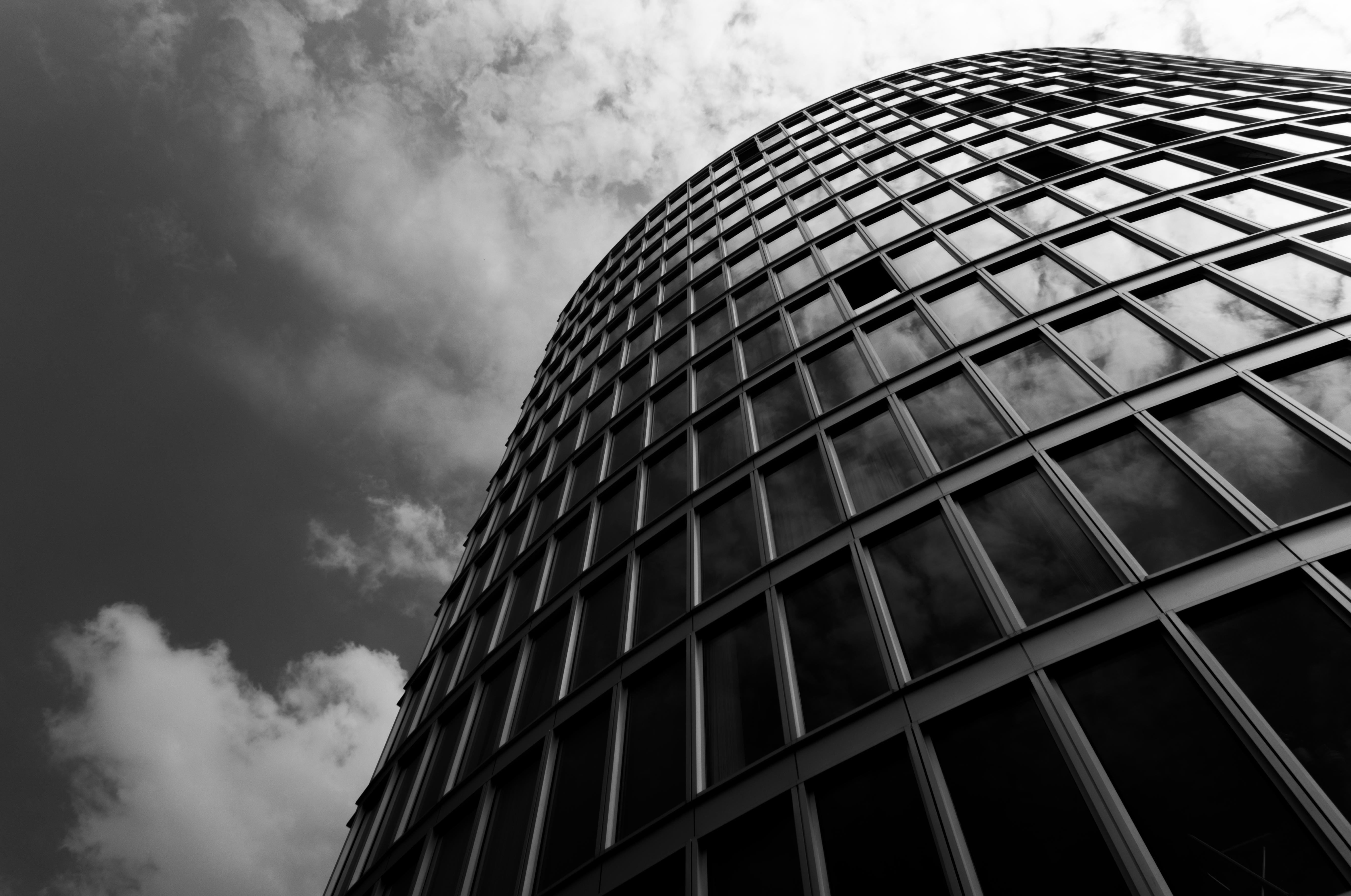 eye, worms, skyscraper, modern, architecture, grey, glass - Material, building, Do, we can, Skyscrapers, reflection, 5K, business, A58, city, urban Scene, HD Wallpaper