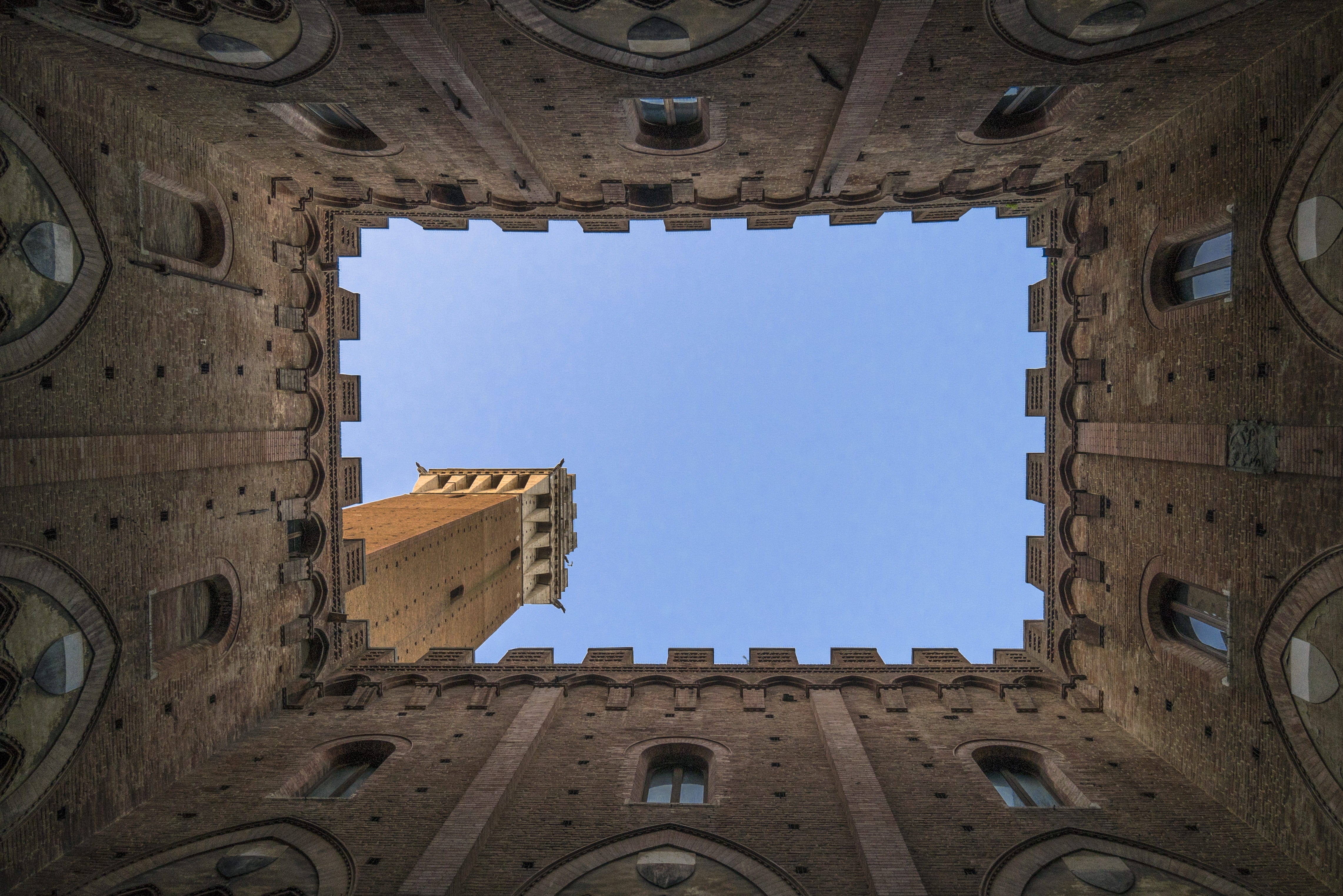 blue, the past, daytime, ancient civilization, grey, history, worms, directly below, arch, window, tourism, nature, view, no people, ancient, architecture, HD Wallpaper