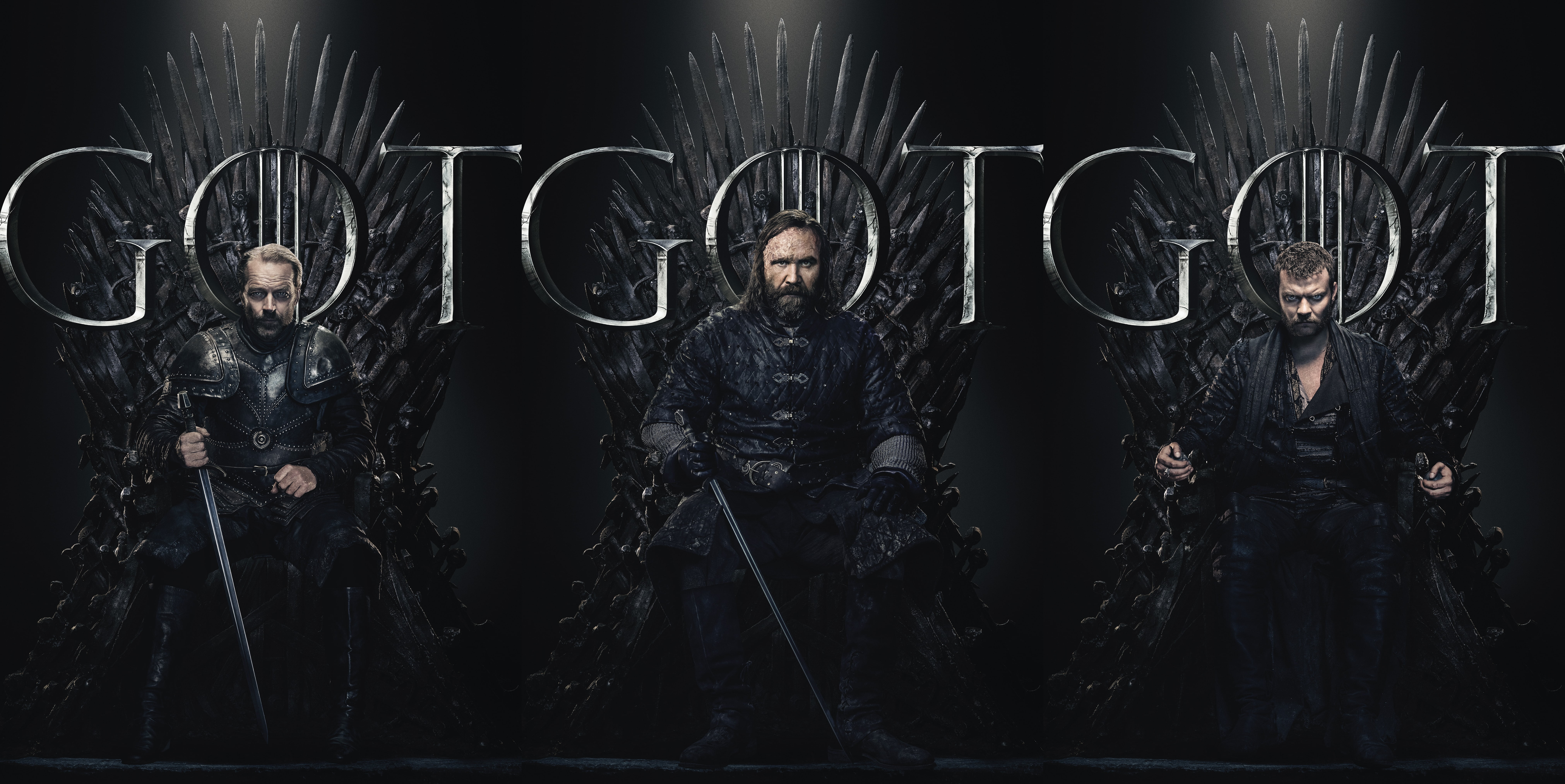 Jorah Mormont, Iain Glen, TV Show, Euron Greyjoy, Rory McCann, Game Of Thrones, 8K, Sandor Clegane, Pilou Asbæk, HD Wallpaper