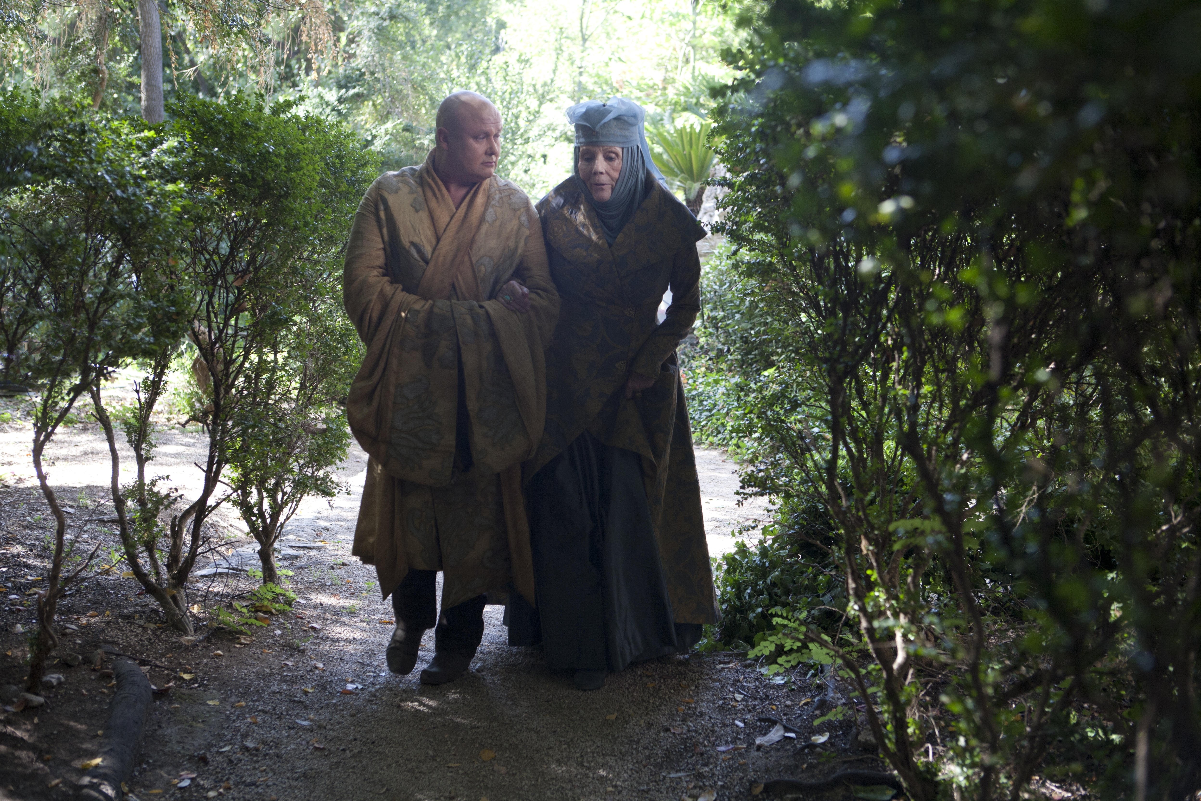 Diana Rigg, Game Of Thrones, Lord Varys, Olenna Tyrell, Conleth Hill, 4K, TV Show, HD Wallpaper