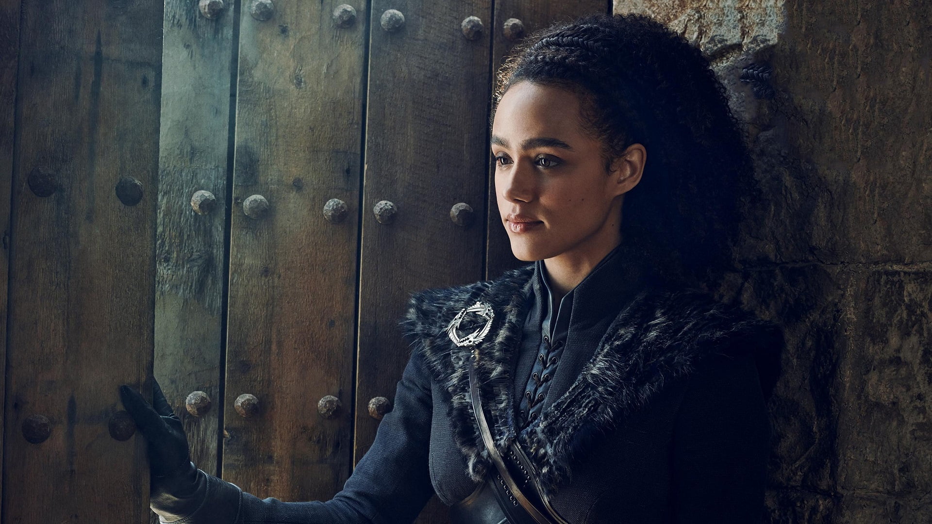 Missandei, women, Nathalie Emmanuel, brunette, Game of Thrones, curly hair, 1080P, HD Wallpaper